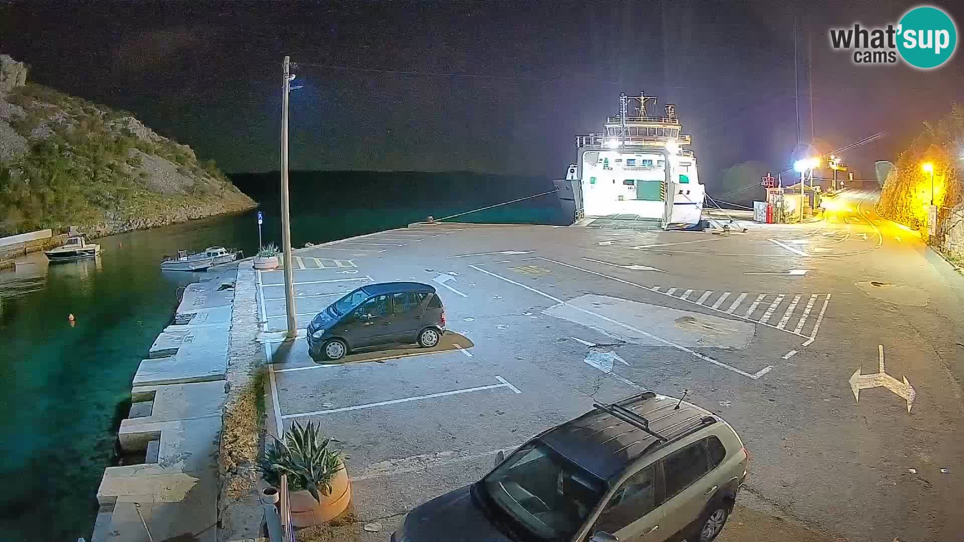 Webcam Fährhafen Prizna – zur Insel Pag