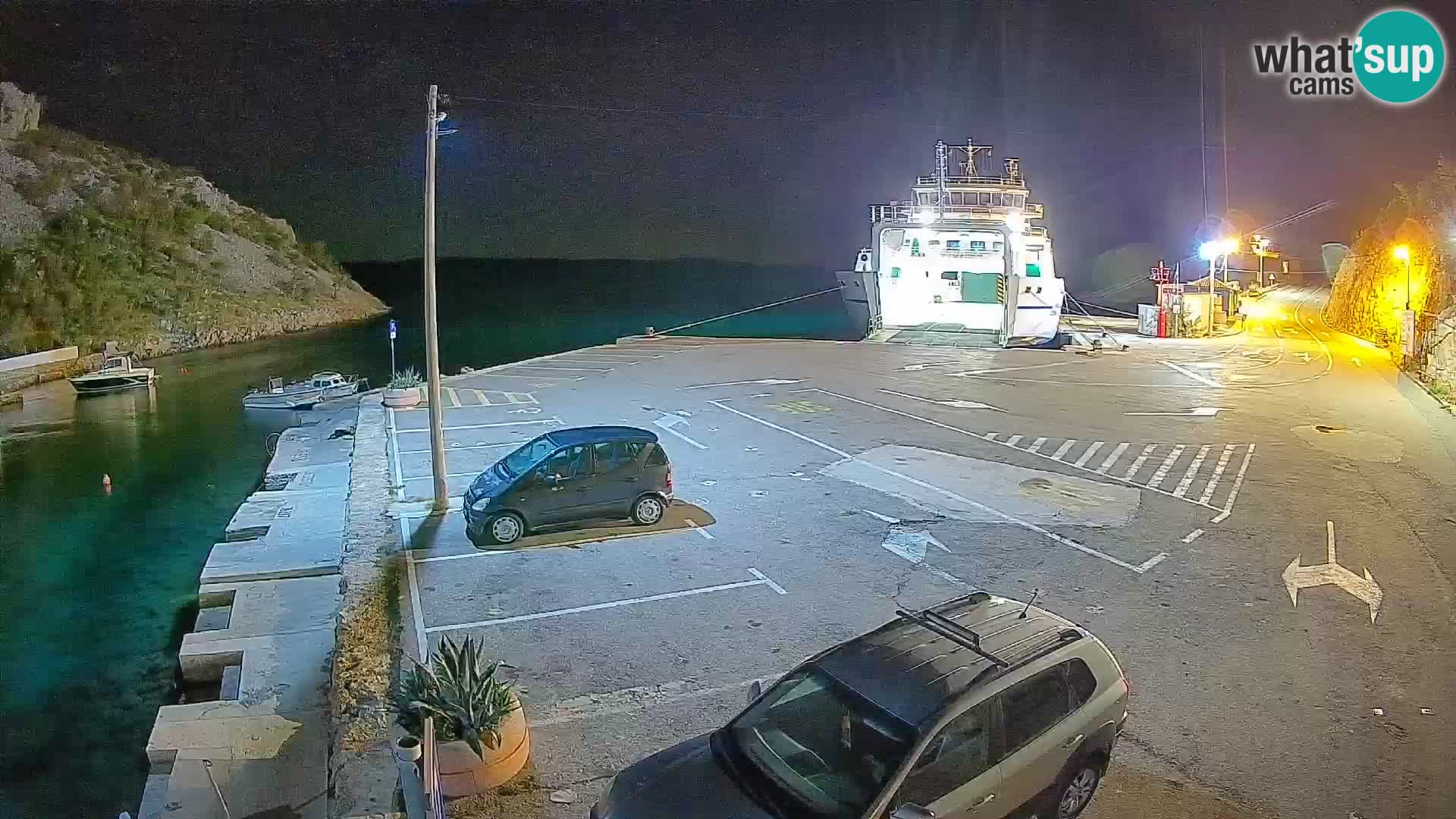 Webcam Prizna ferry port to Pag island