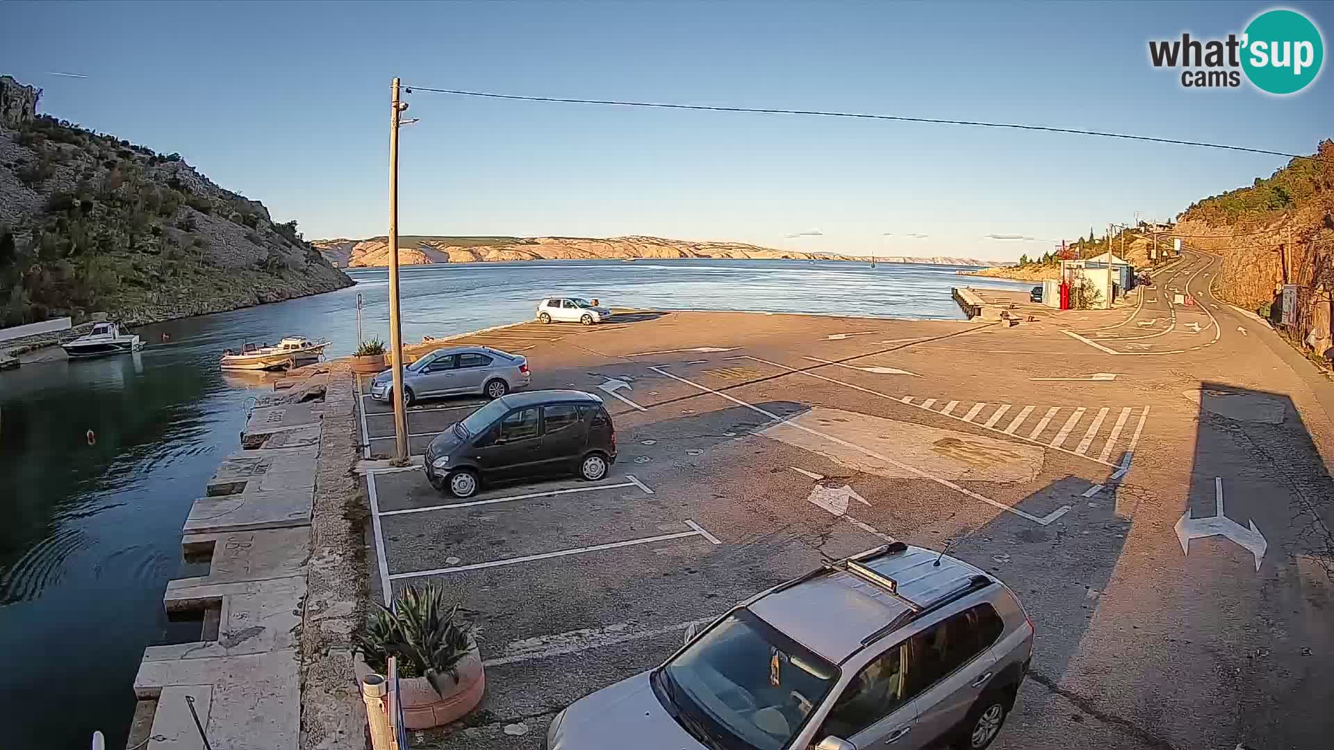 Webcam Fährhafen Prizna – zur Insel Pag