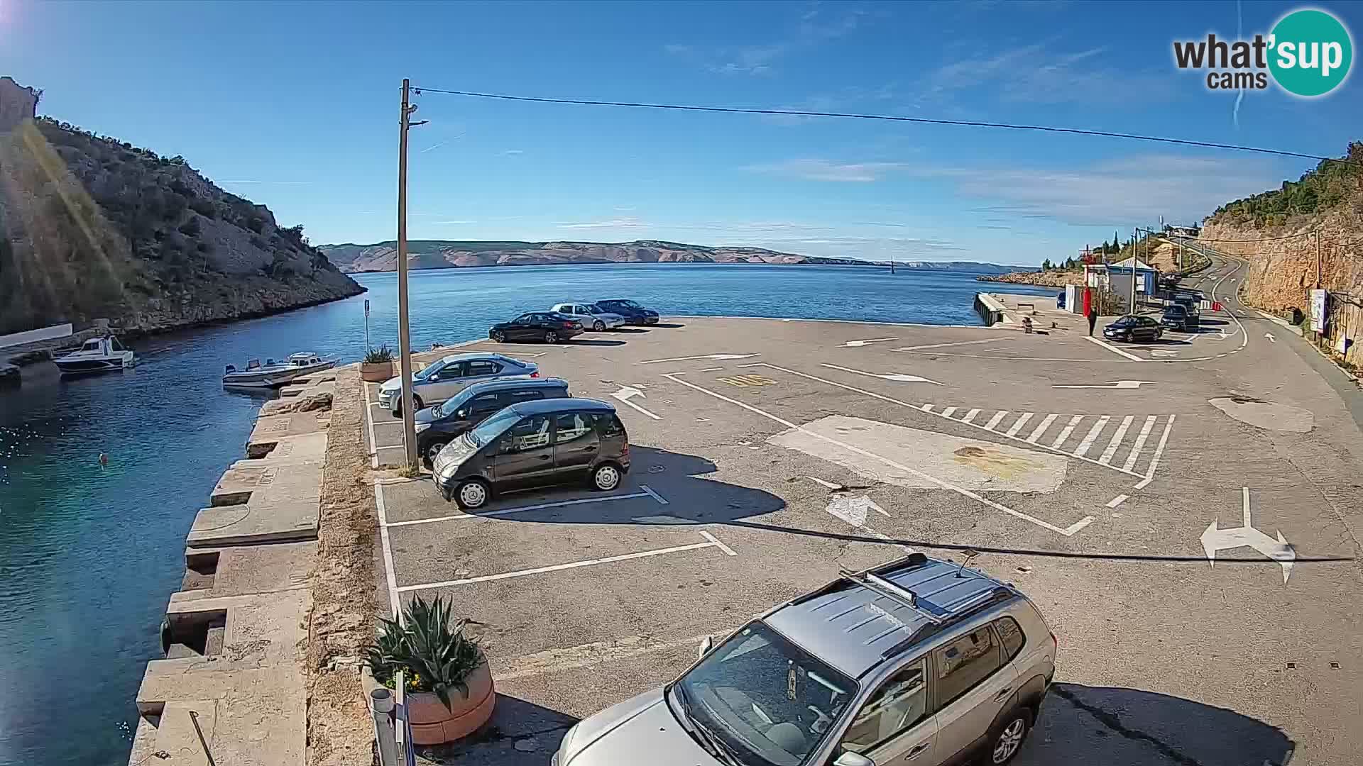 Webcam Fährhafen Prizna – zur Insel Pag