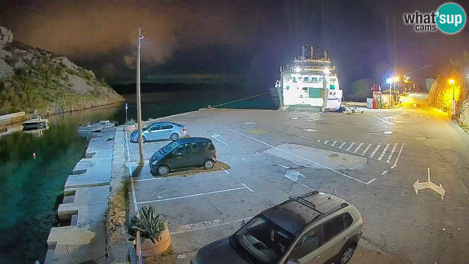 Webcam Prizna ferry port to Pag island