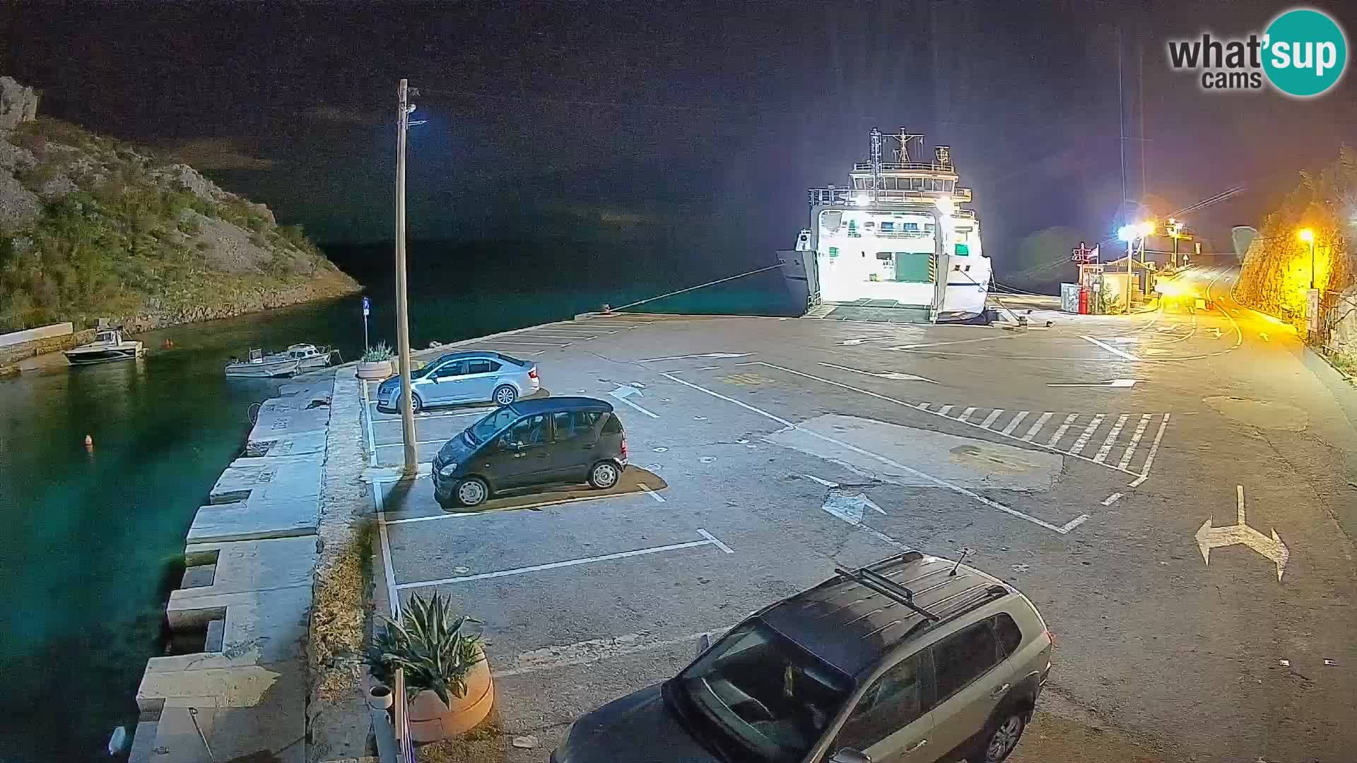 Webcam Fährhafen Prizna – zur Insel Pag