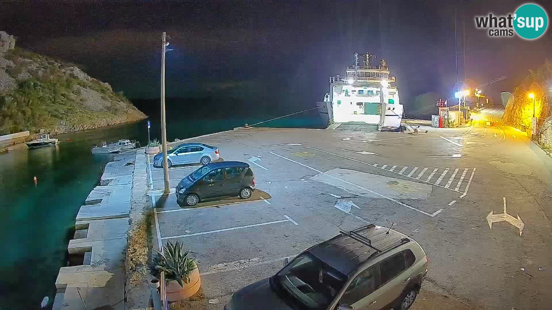Webcam Fährhafen Prizna – zur Insel Pag
