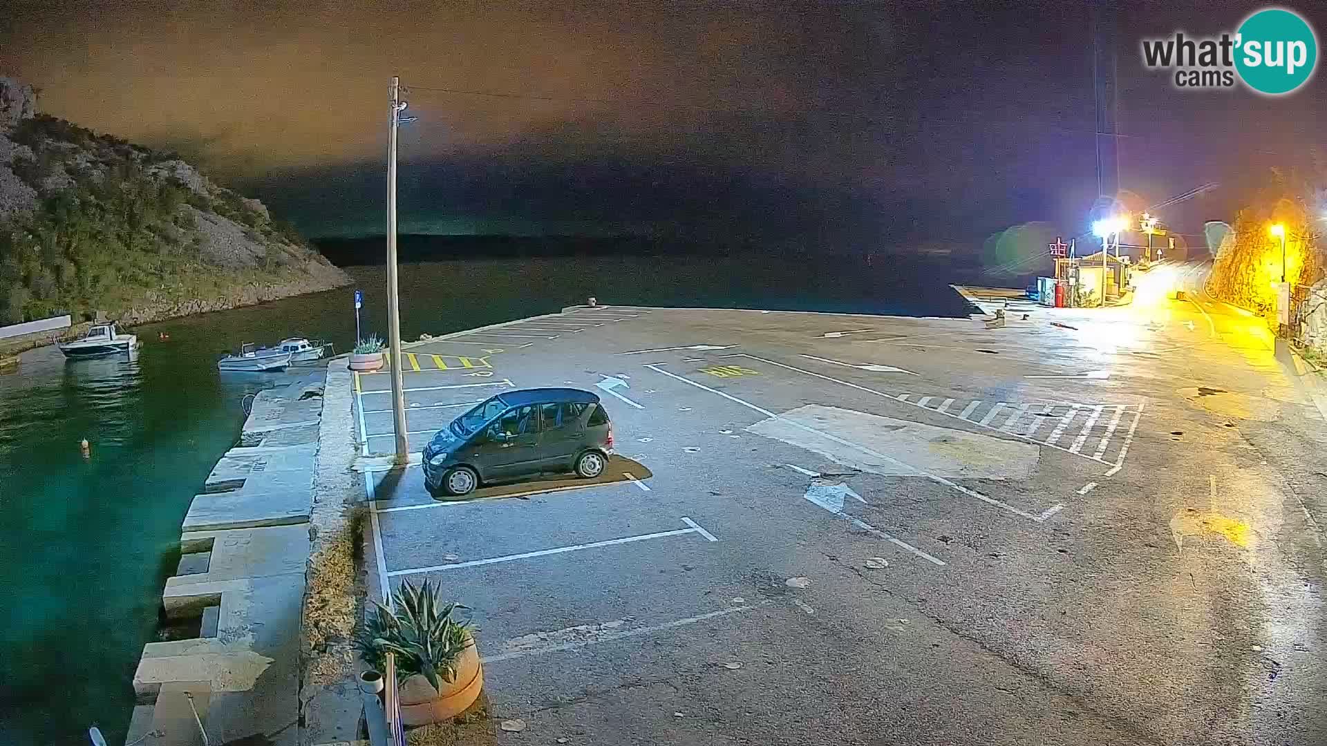 Webcam Prizna ferry port to Pag island