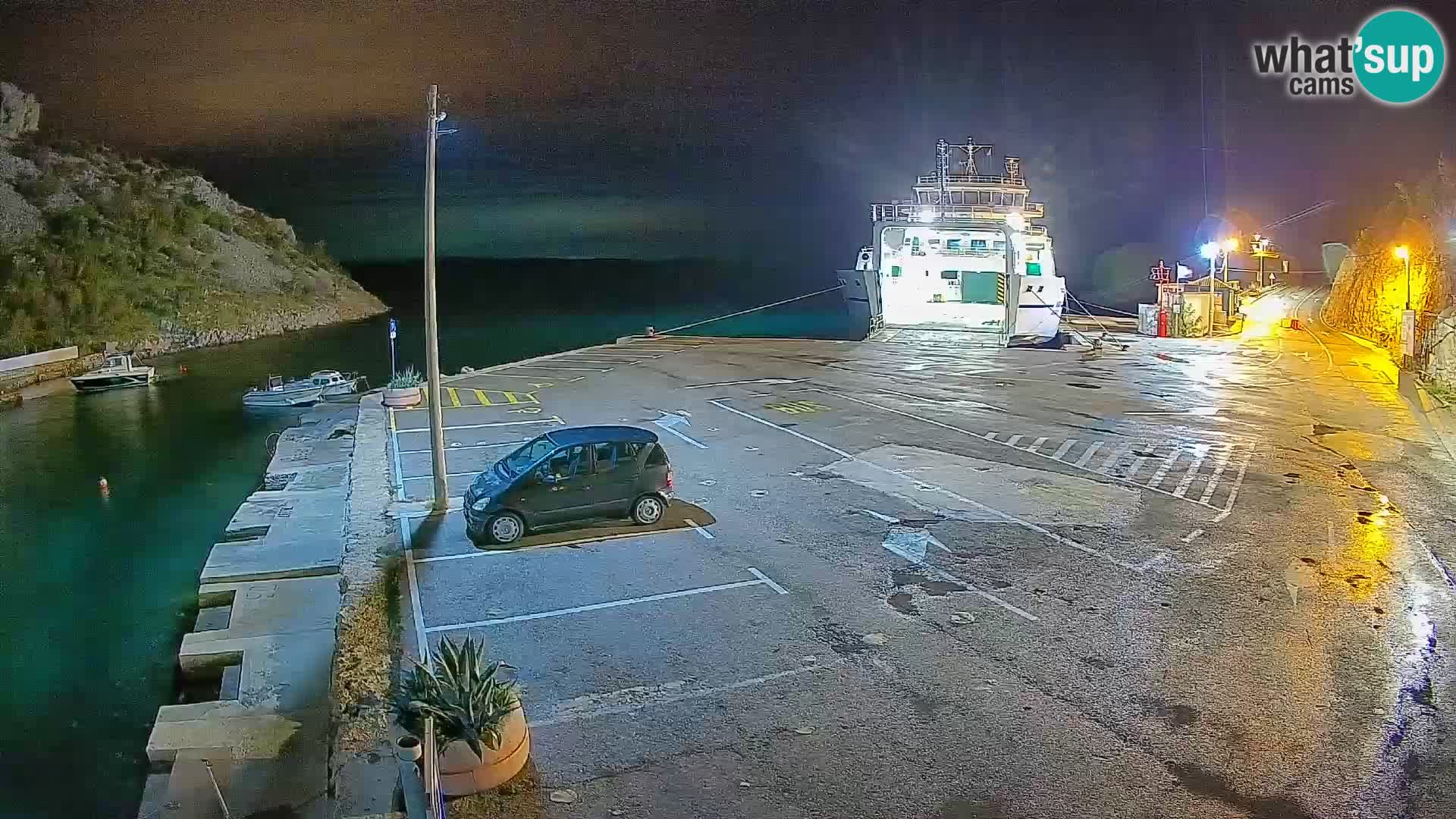 Webcam Fährhafen Prizna – zur Insel Pag