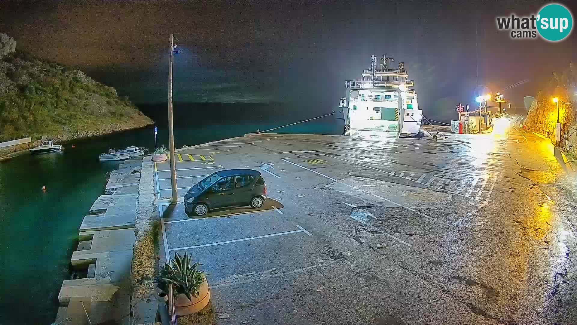 Webcam port de ferry de Prizna – vers l’île de Pag