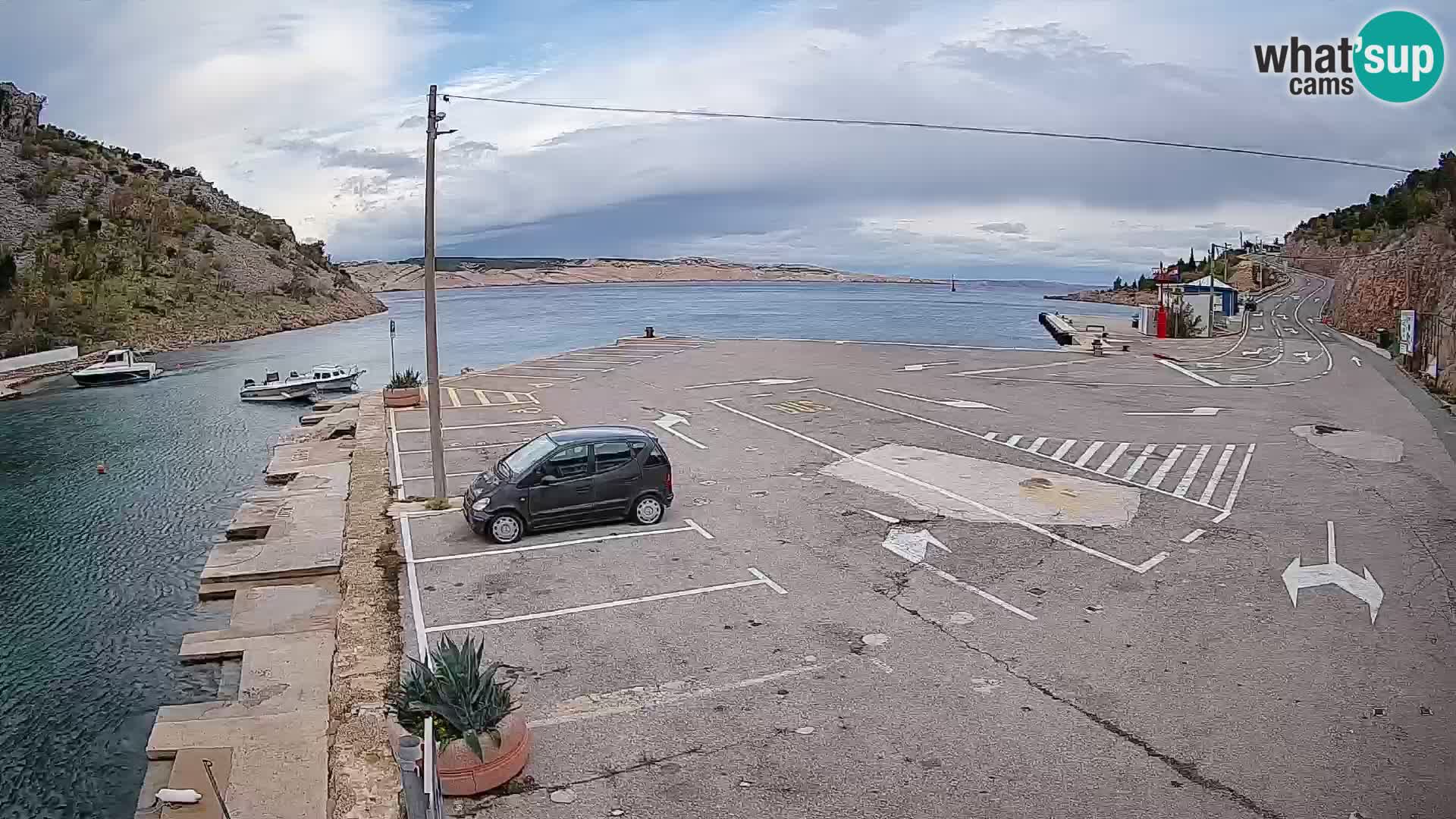 Webcam Fährhafen Prizna – zur Insel Pag