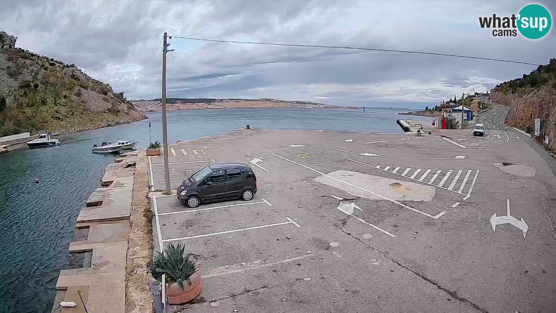 Webcam Fährhafen Prizna – zur Insel Pag