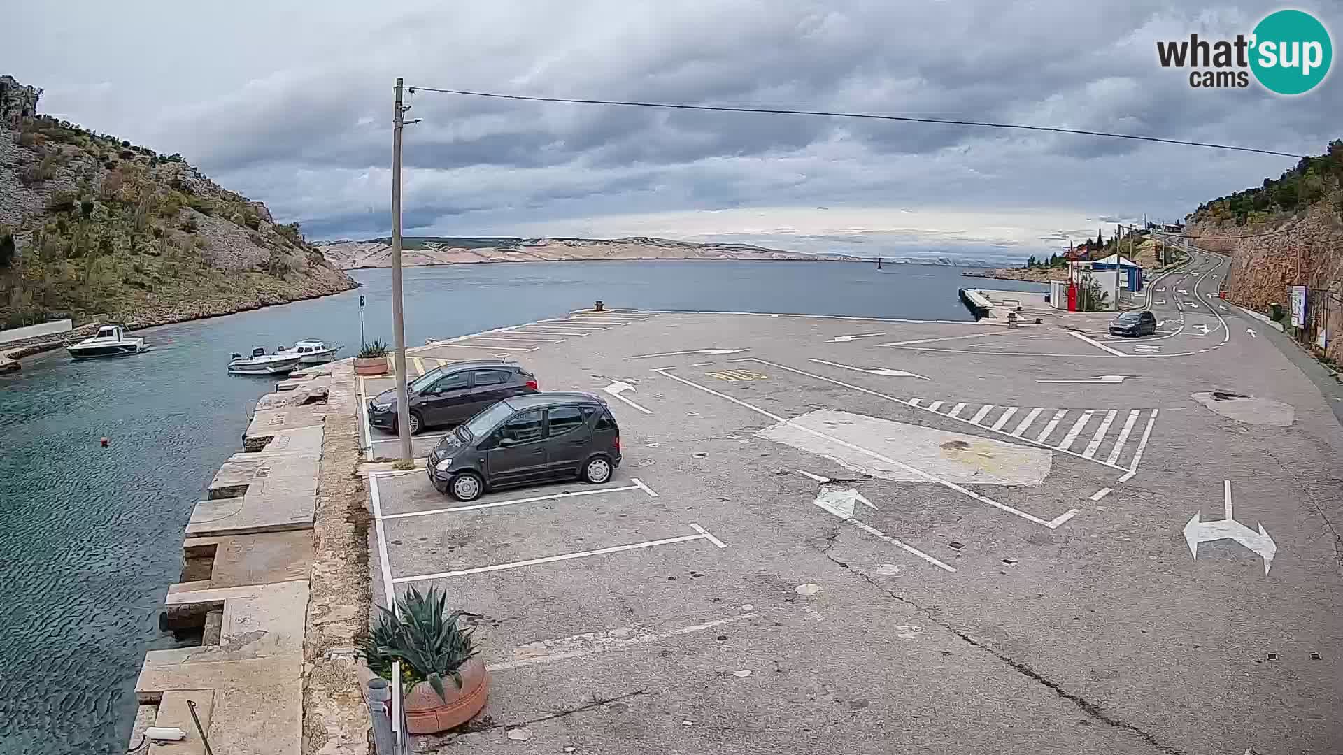 Webcam Fährhafen Prizna – zur Insel Pag