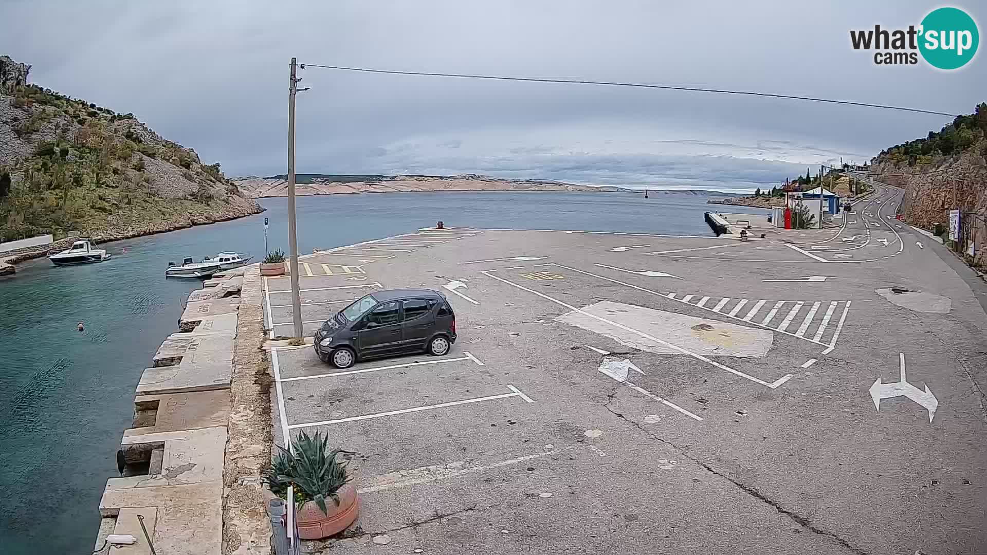 Webcam Fährhafen Prizna – zur Insel Pag