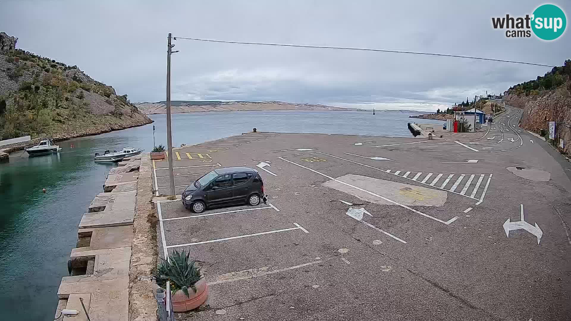 Webcam Fährhafen Prizna – zur Insel Pag