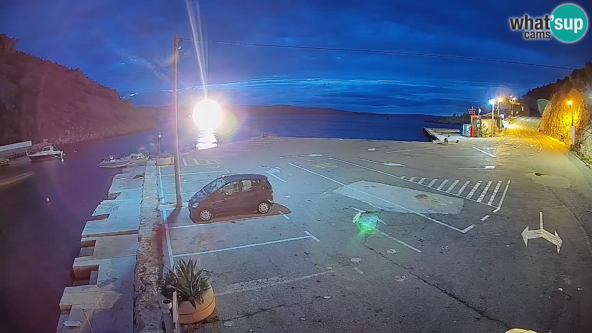 Webcam Prizna ferry port to Pag island
