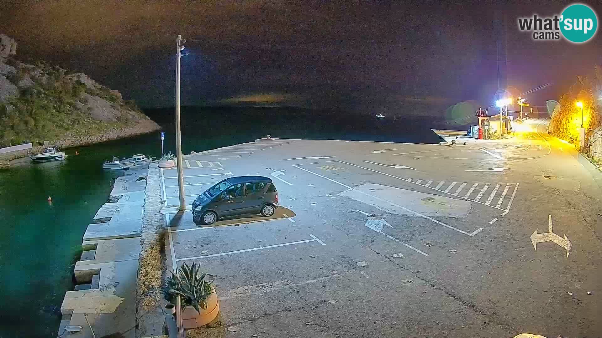 Webcam Prizna ferry port to Pag island