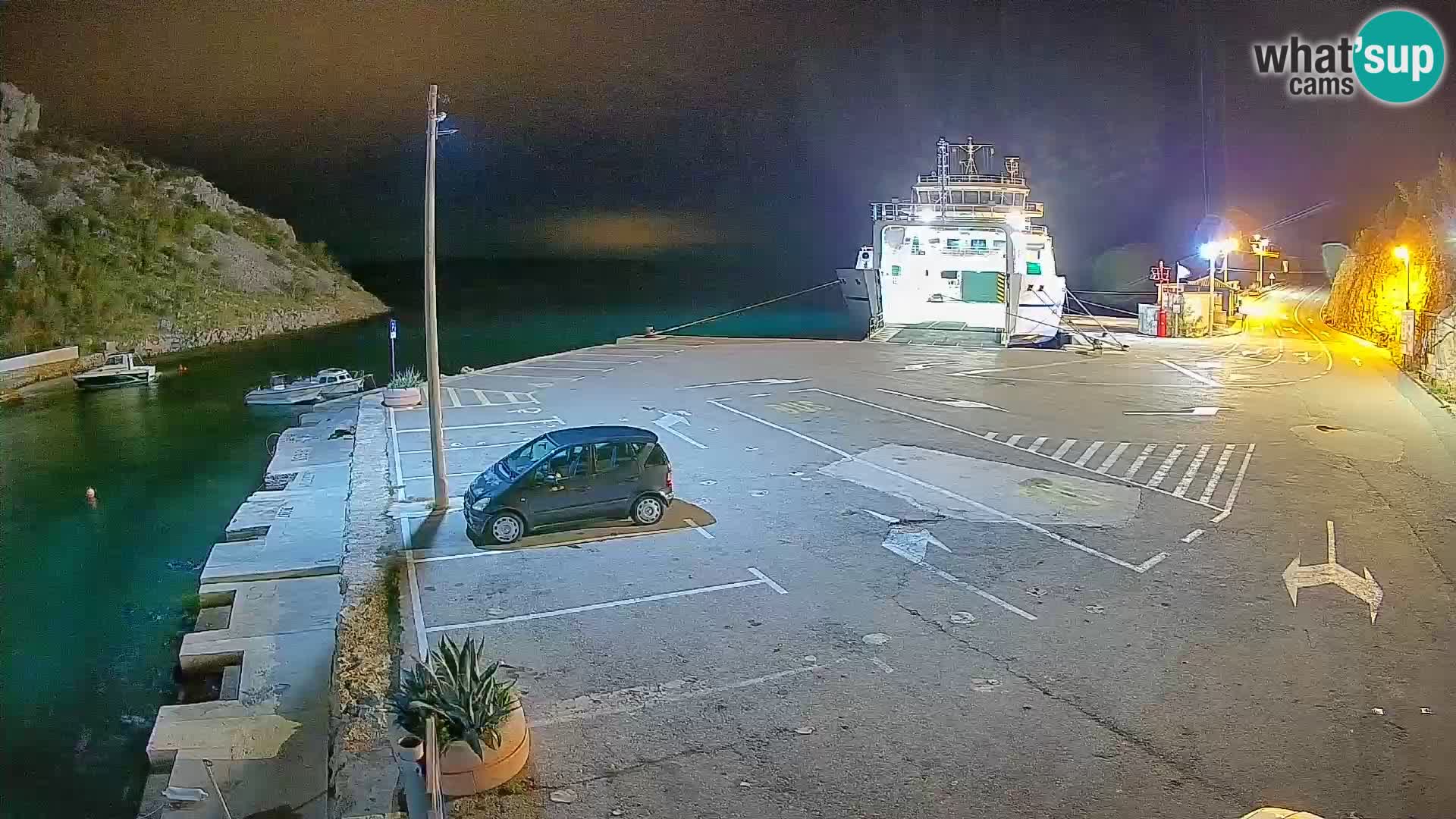 Webcam Fährhafen Prizna – zur Insel Pag