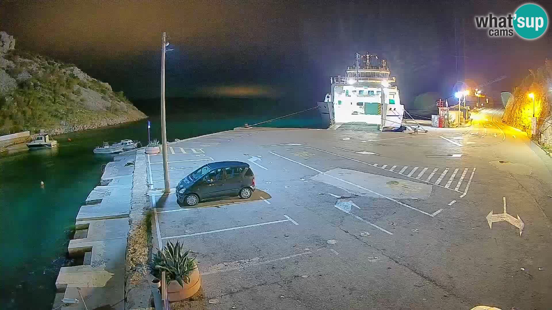 Webcam Fährhafen Prizna – zur Insel Pag
