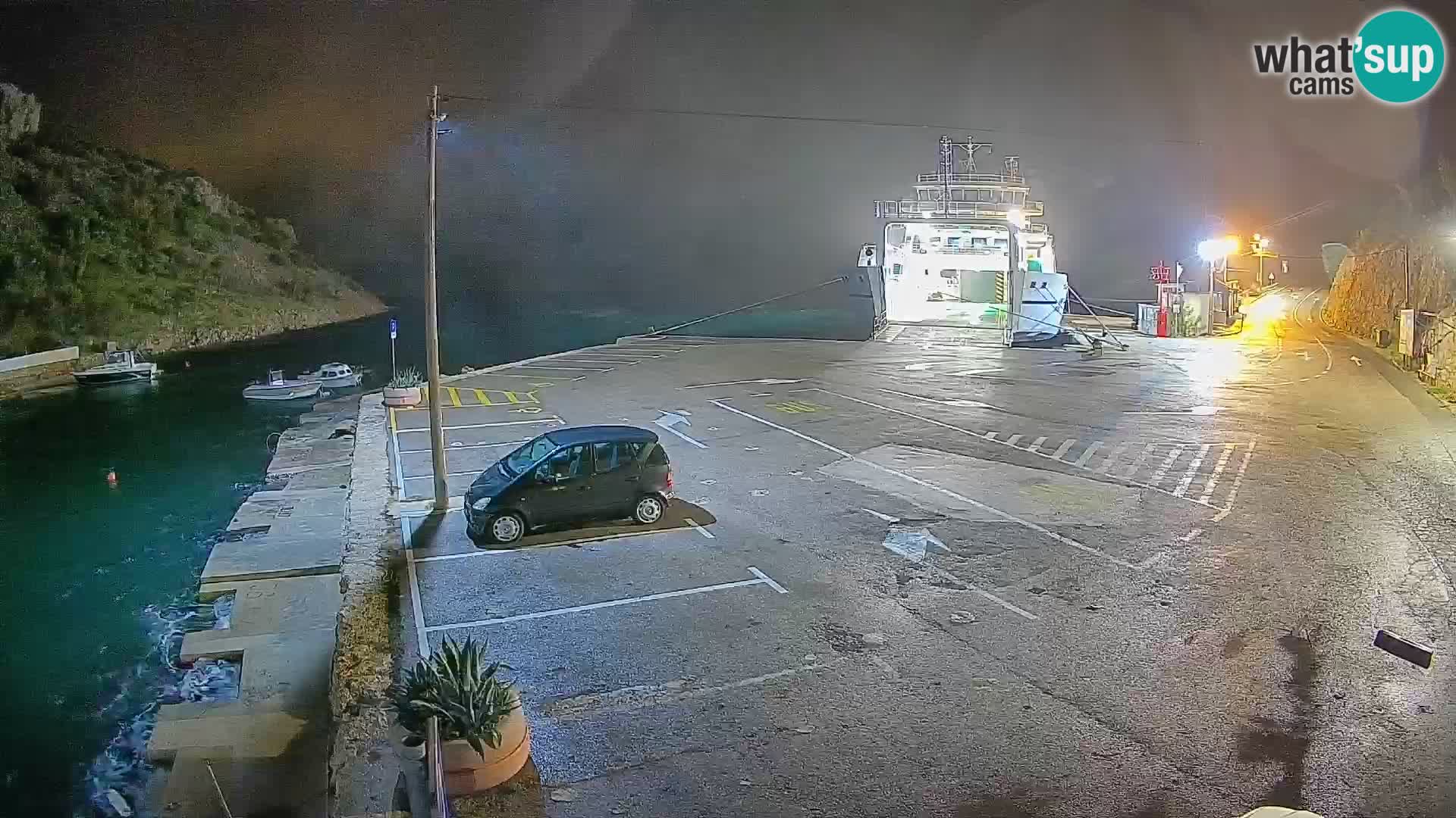 Webcam port de ferry de Prizna – vers l’île de Pag