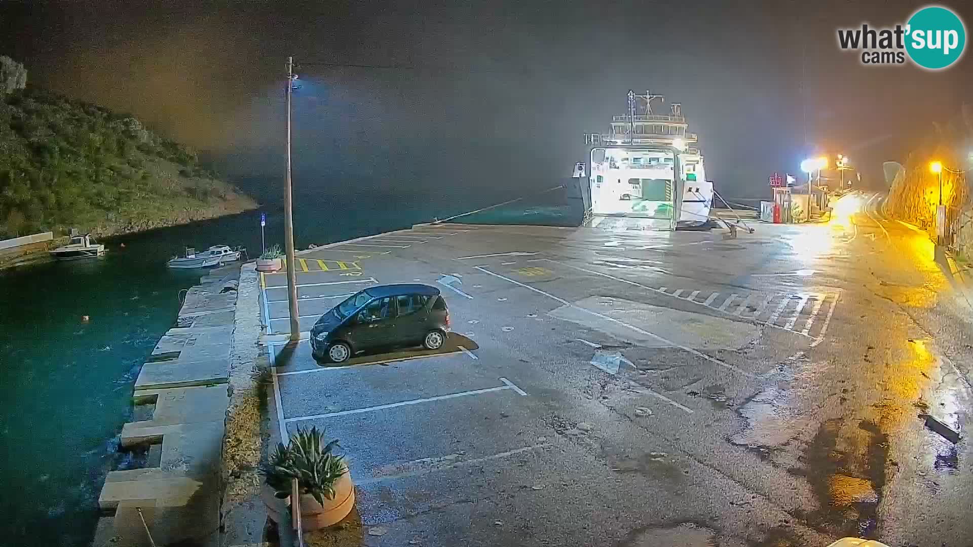 Webcam port de ferry de Prizna – vers l’île de Pag
