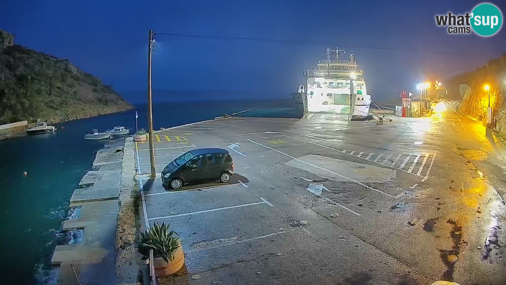 Webcam Fährhafen Prizna – zur Insel Pag
