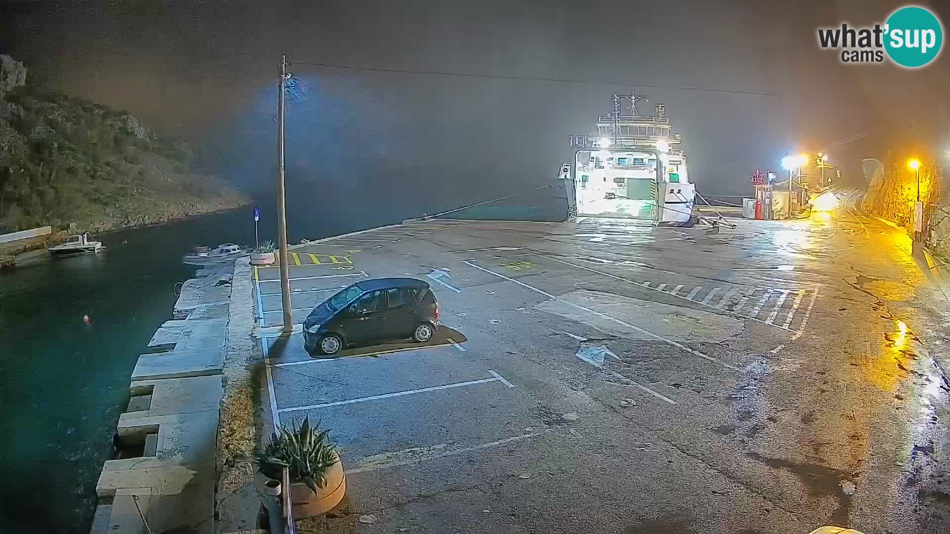 Webcam Fährhafen Prizna – zur Insel Pag