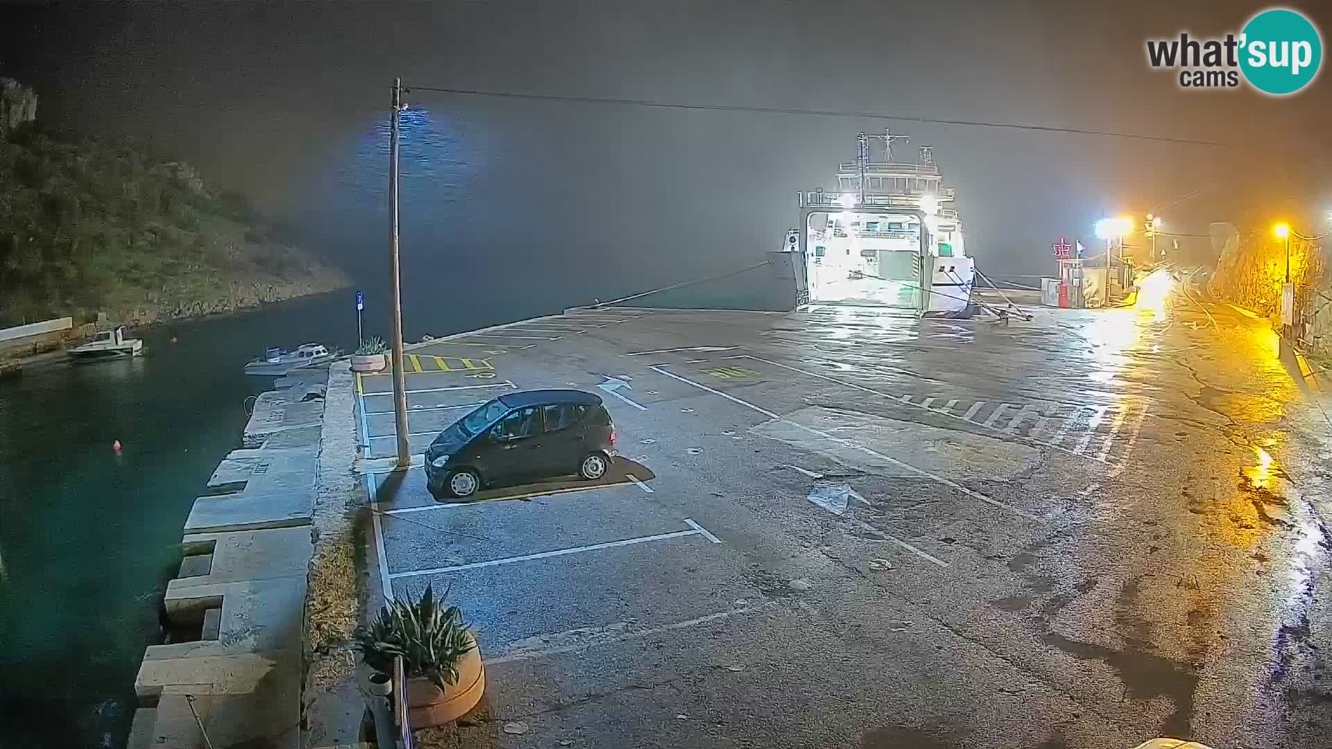 Webcam Fährhafen Prizna – zur Insel Pag