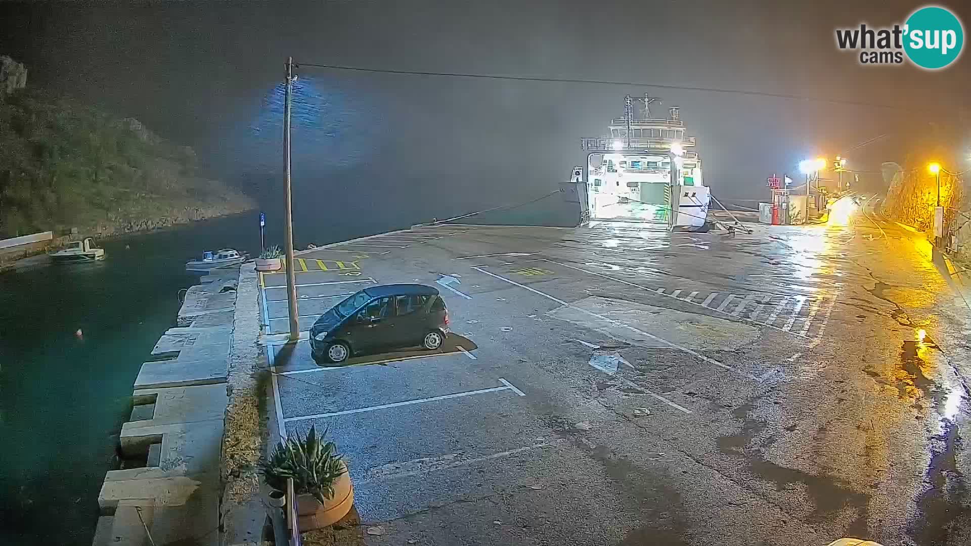 Webcam Fährhafen Prizna – zur Insel Pag