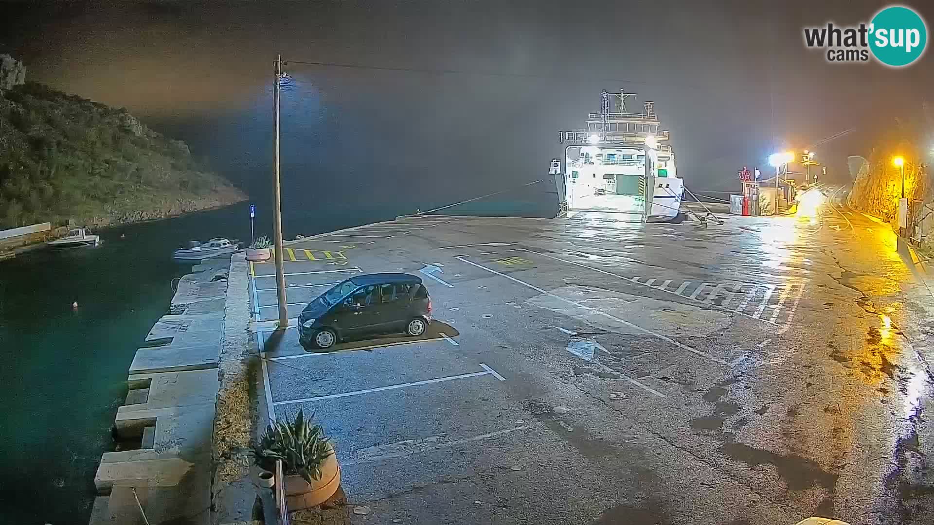 Webcam Fährhafen Prizna – zur Insel Pag