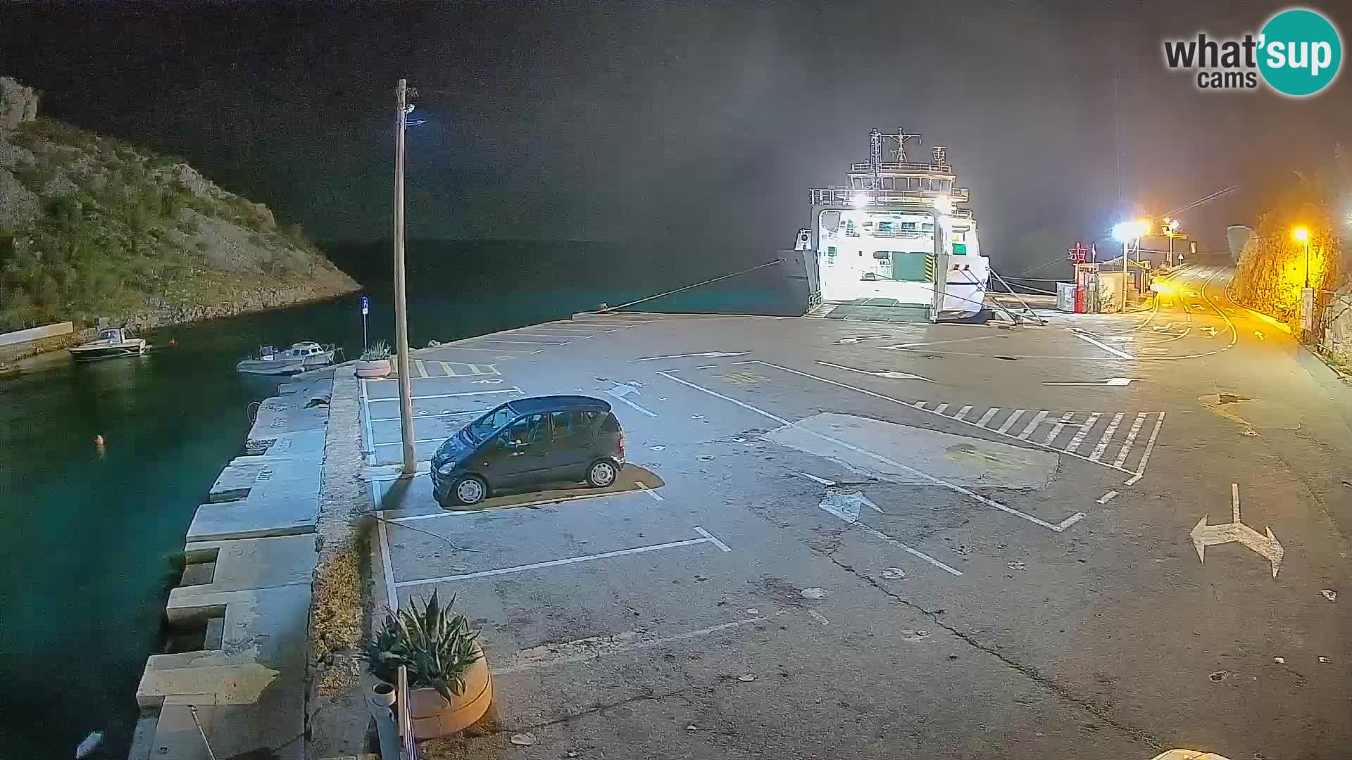 Webcam Fährhafen Prizna – zur Insel Pag