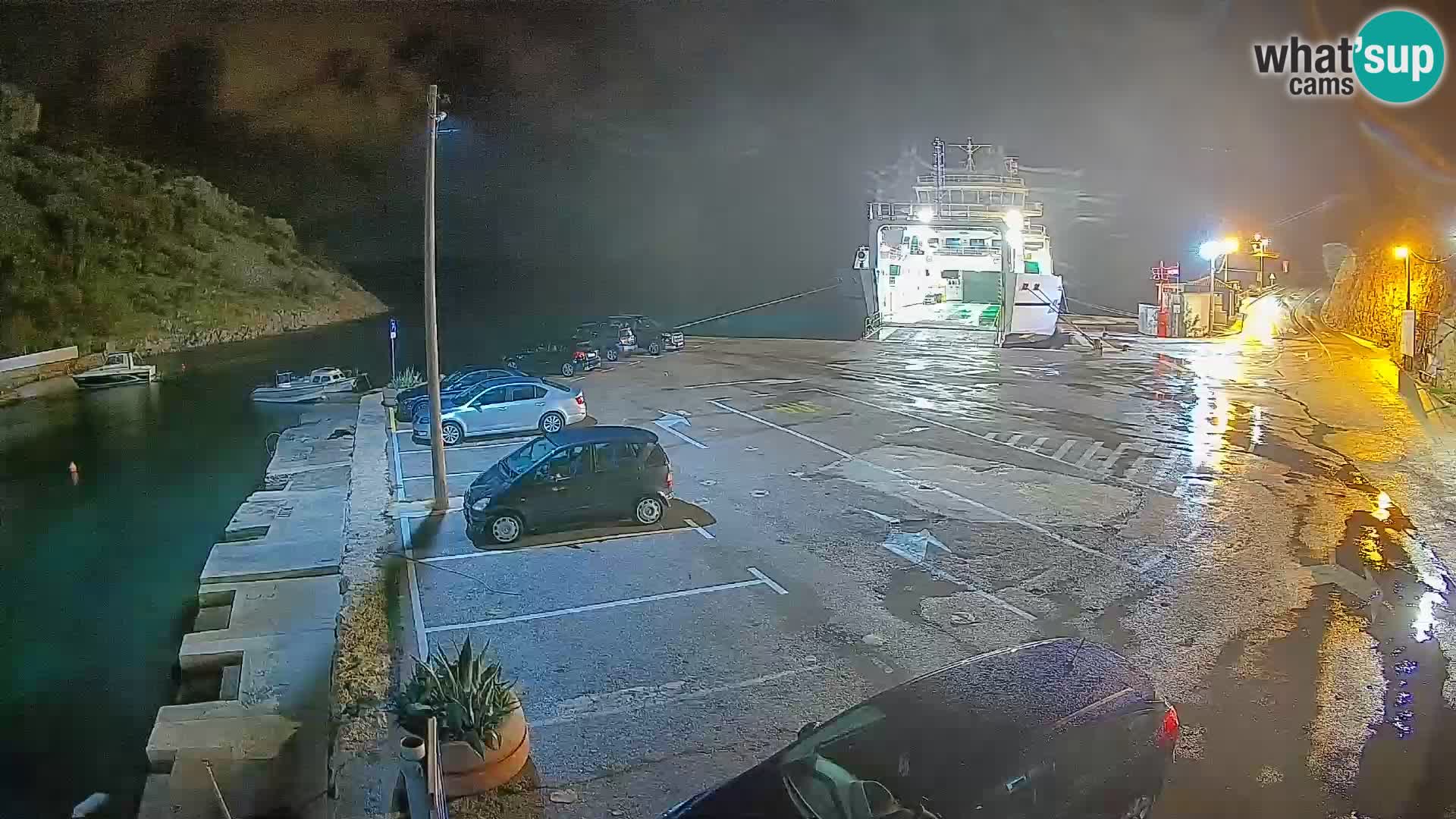 Webcam Prizna ferry port to Pag island