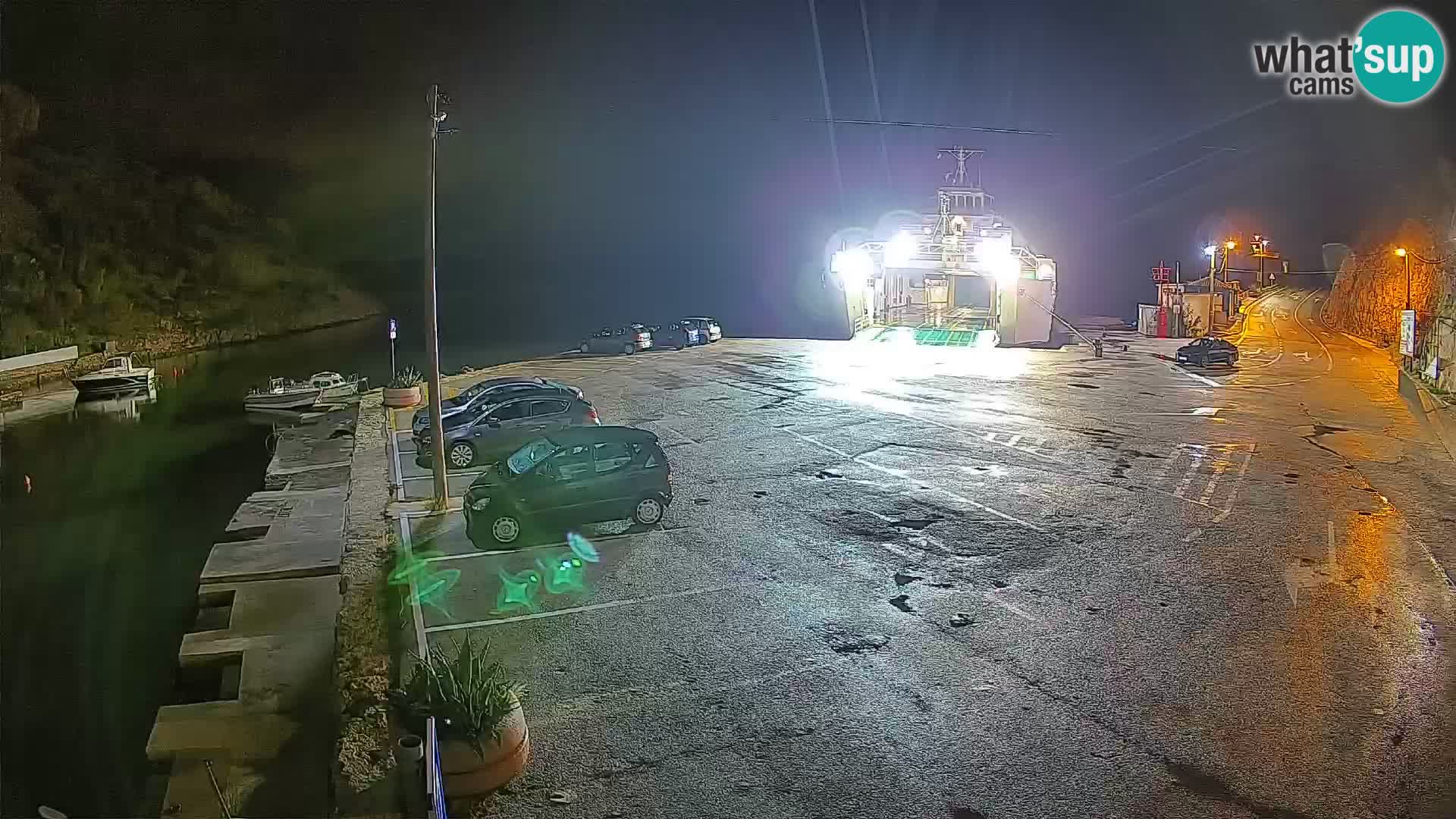 Webcam port de ferry de Prizna – vers l’île de Pag