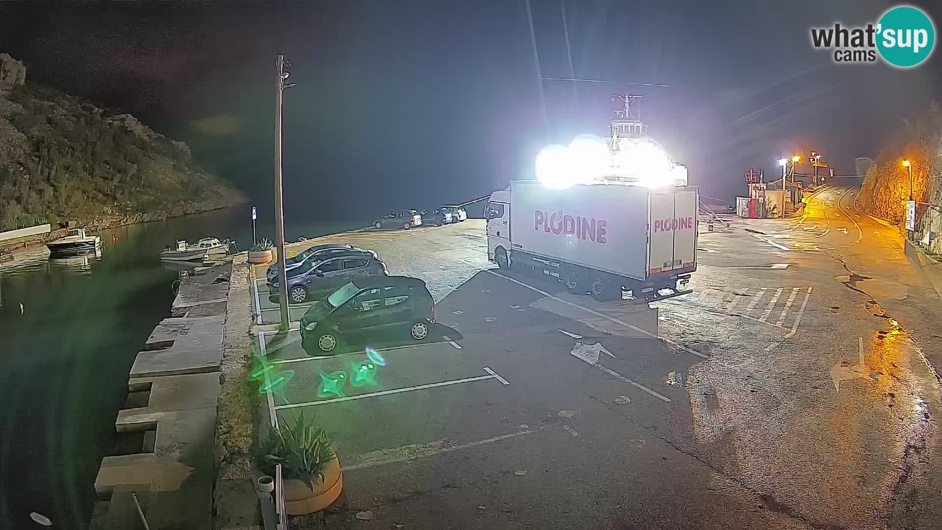 Webcam Prizna ferry port to Pag island