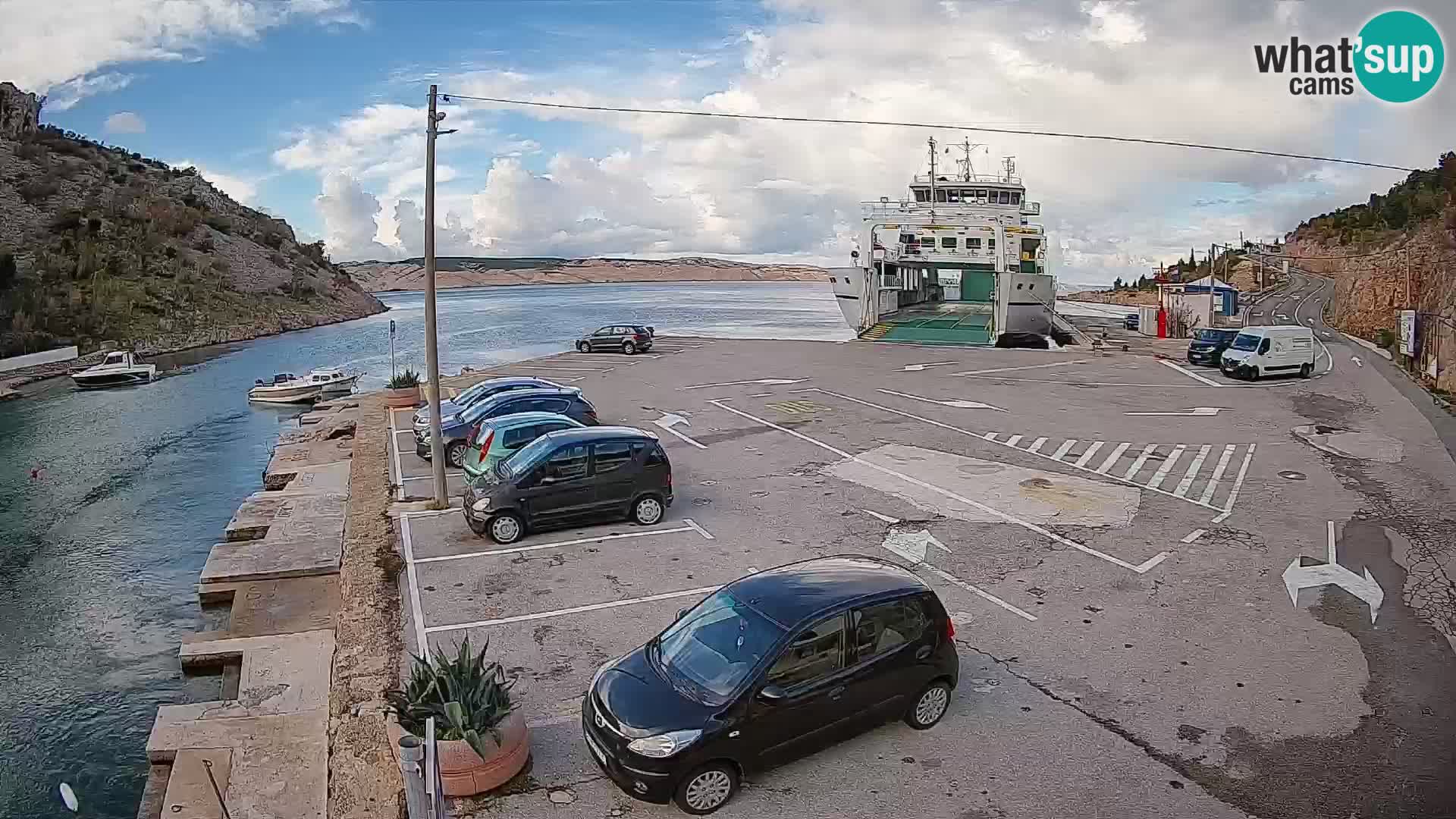 Webcam Fährhafen Prizna – zur Insel Pag