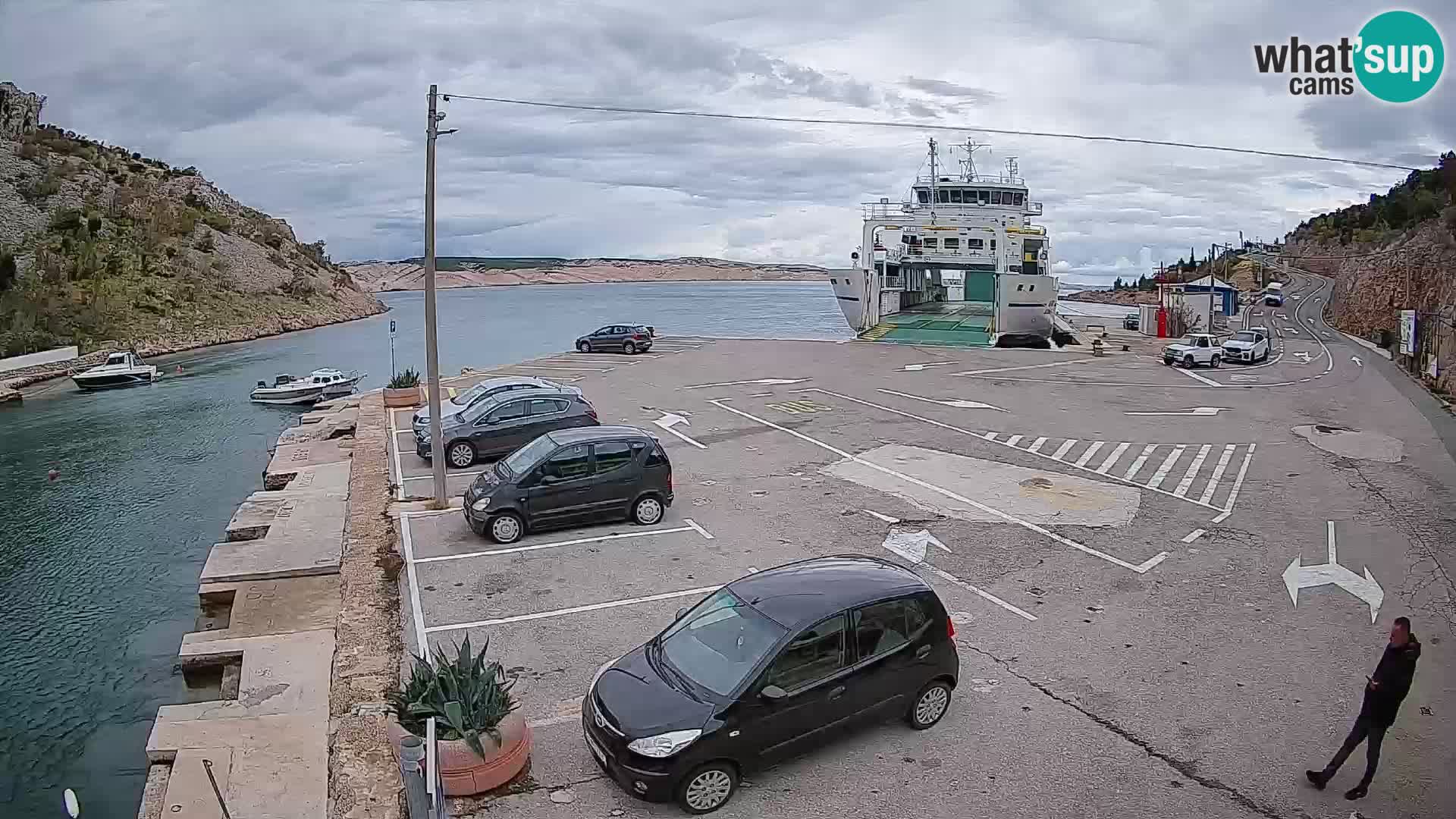 Webcam Fährhafen Prizna – zur Insel Pag