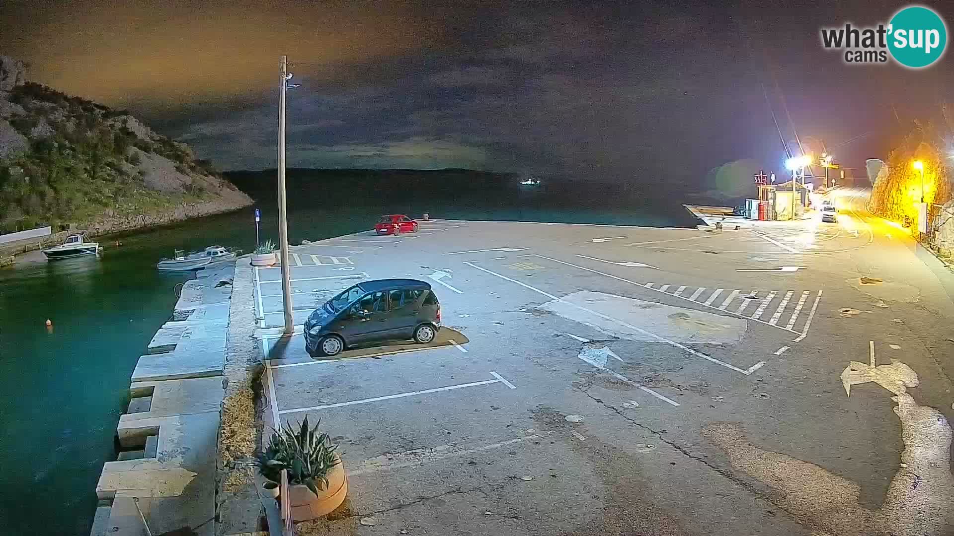 Webcam Fährhafen Prizna – zur Insel Pag