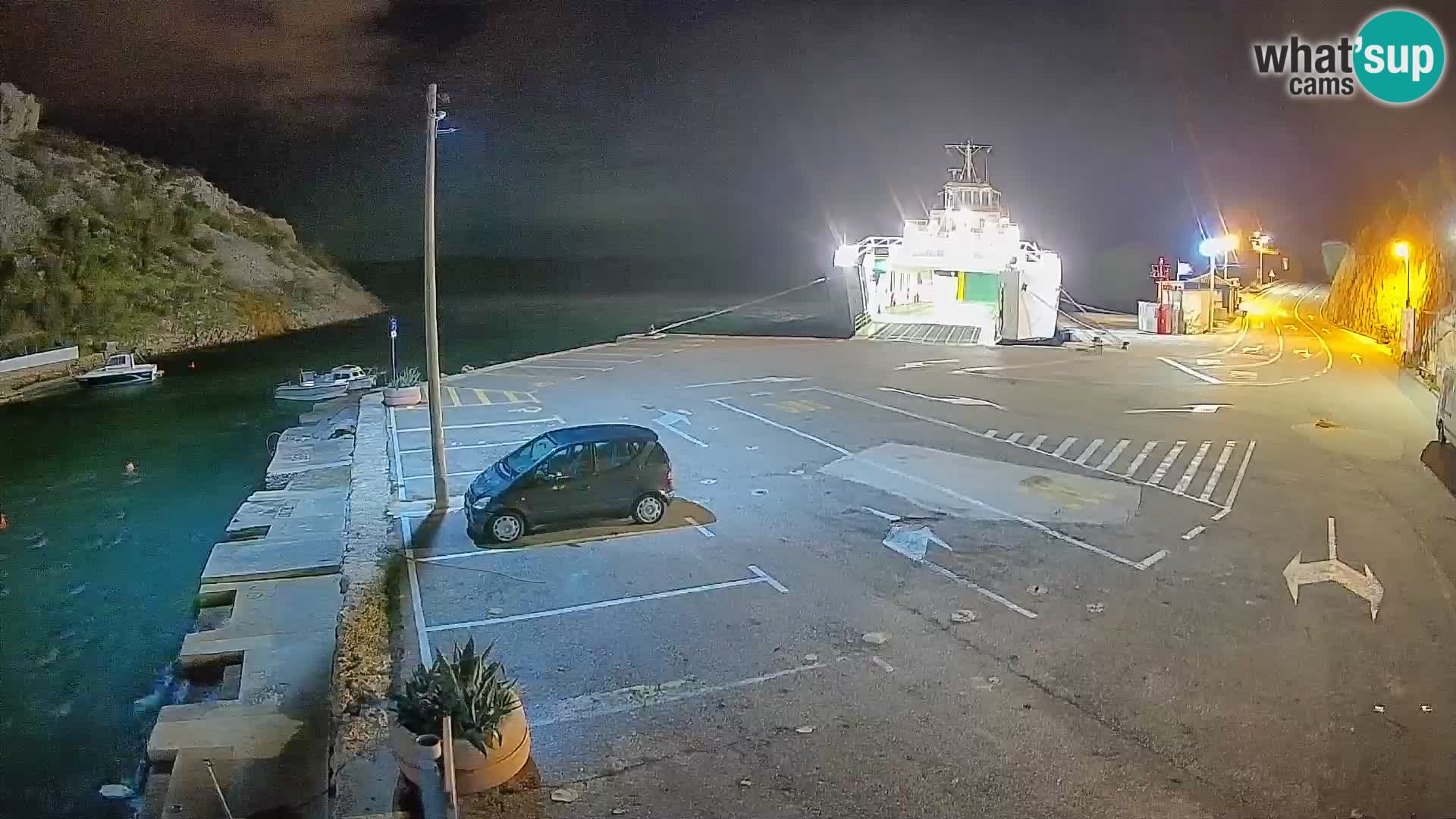 Webcam Fährhafen Prizna – zur Insel Pag