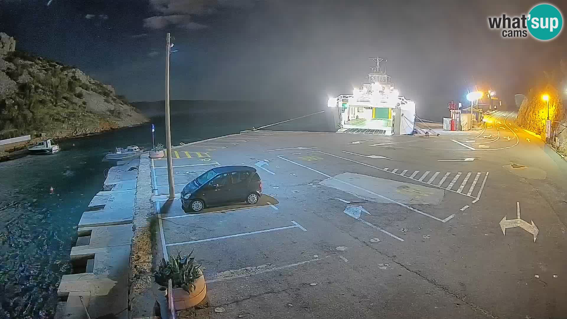 Webcam Fährhafen Prizna – zur Insel Pag