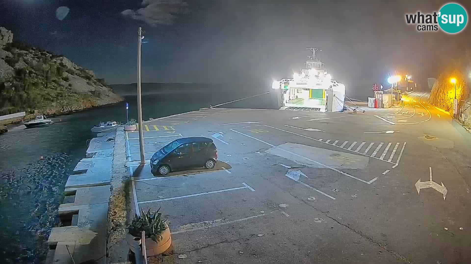 Webcam Fährhafen Prizna – zur Insel Pag