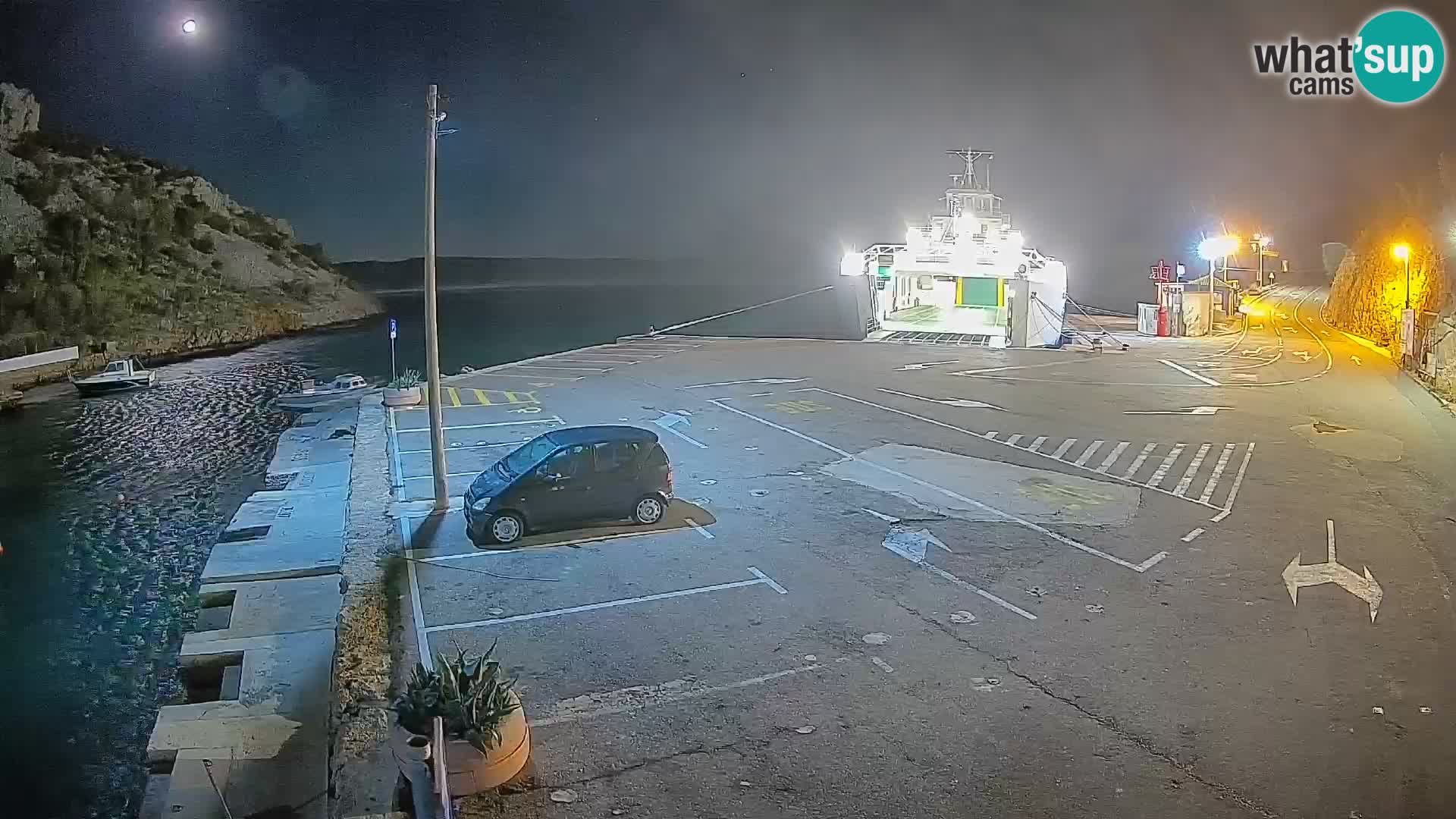 Webcam Fährhafen Prizna – zur Insel Pag