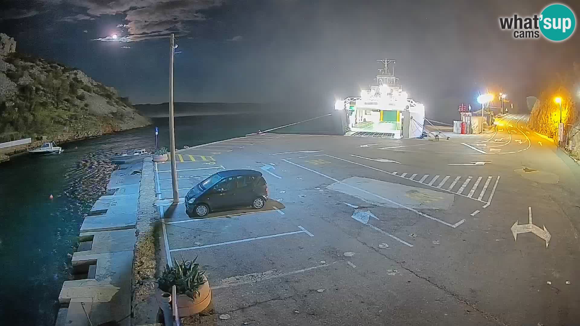 Webcam Fährhafen Prizna – zur Insel Pag