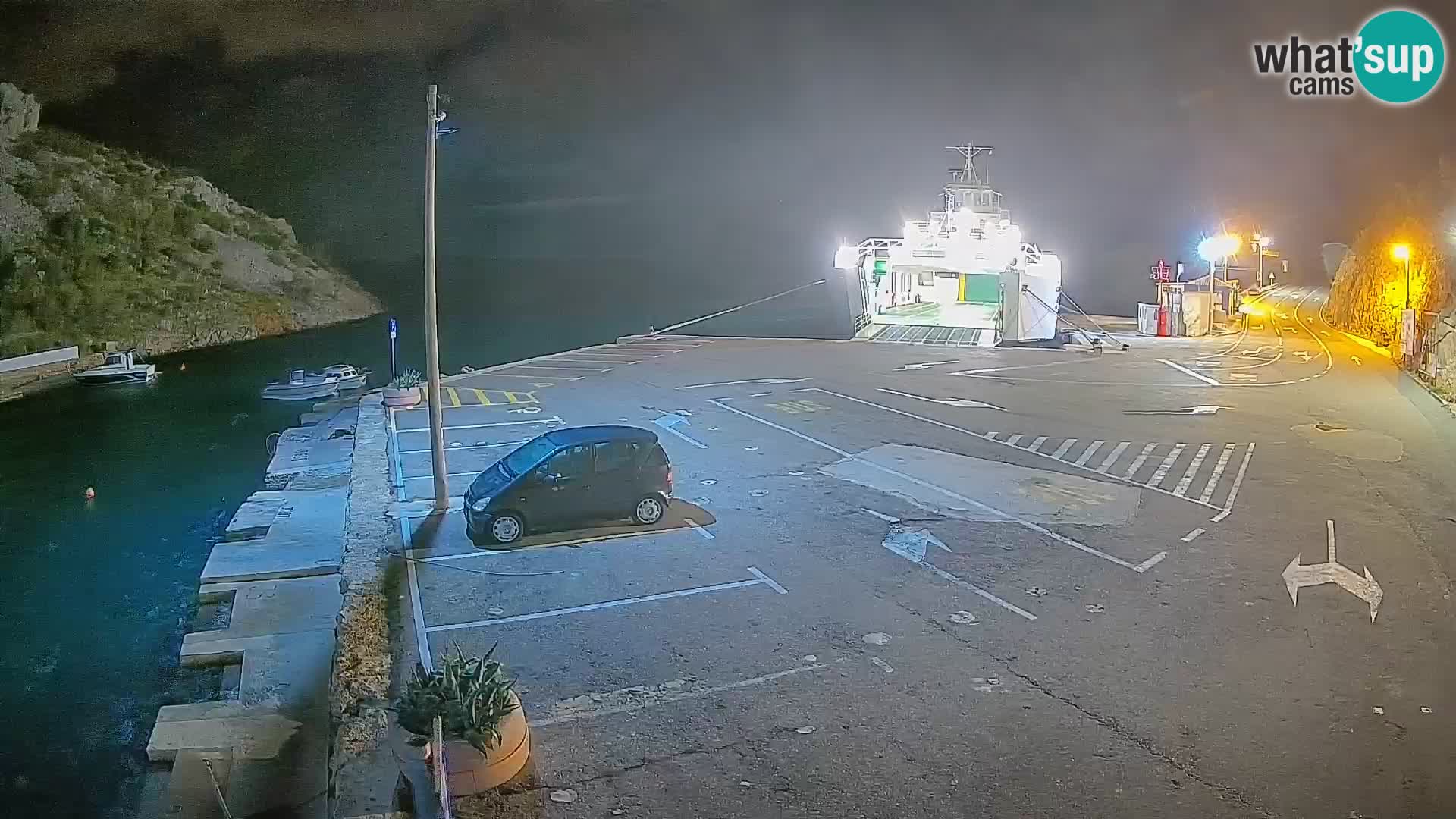 Webcam port de ferry de Prizna – vers l’île de Pag