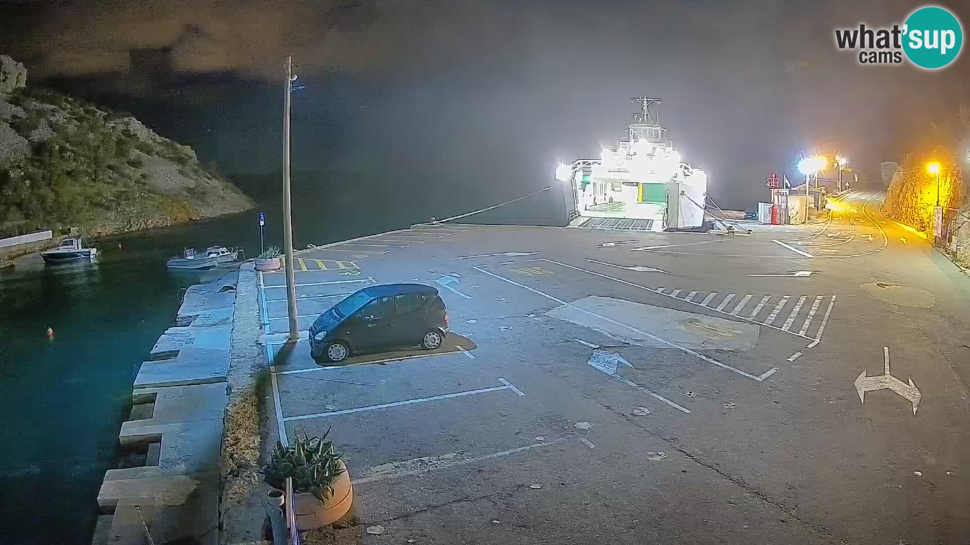Webcam Prizna ferry port to Pag island