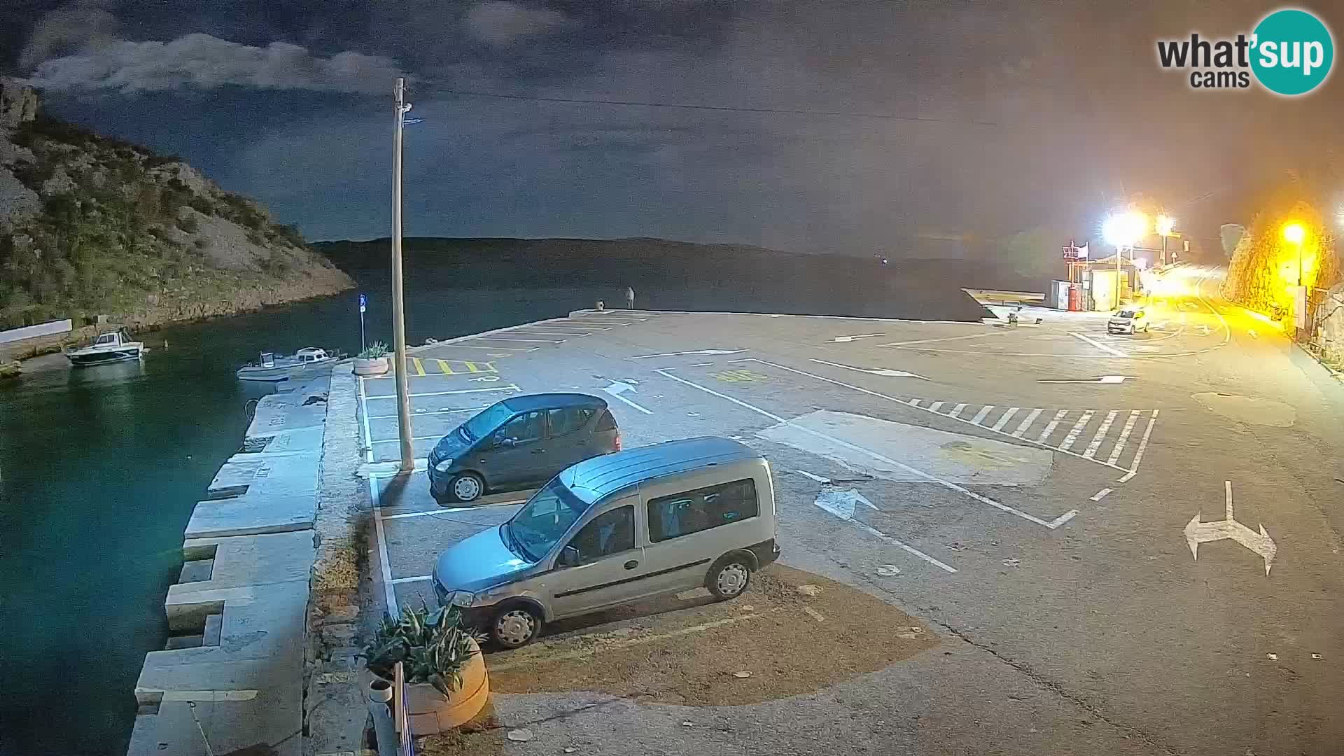 Webcam Prizna ferry port to Pag island