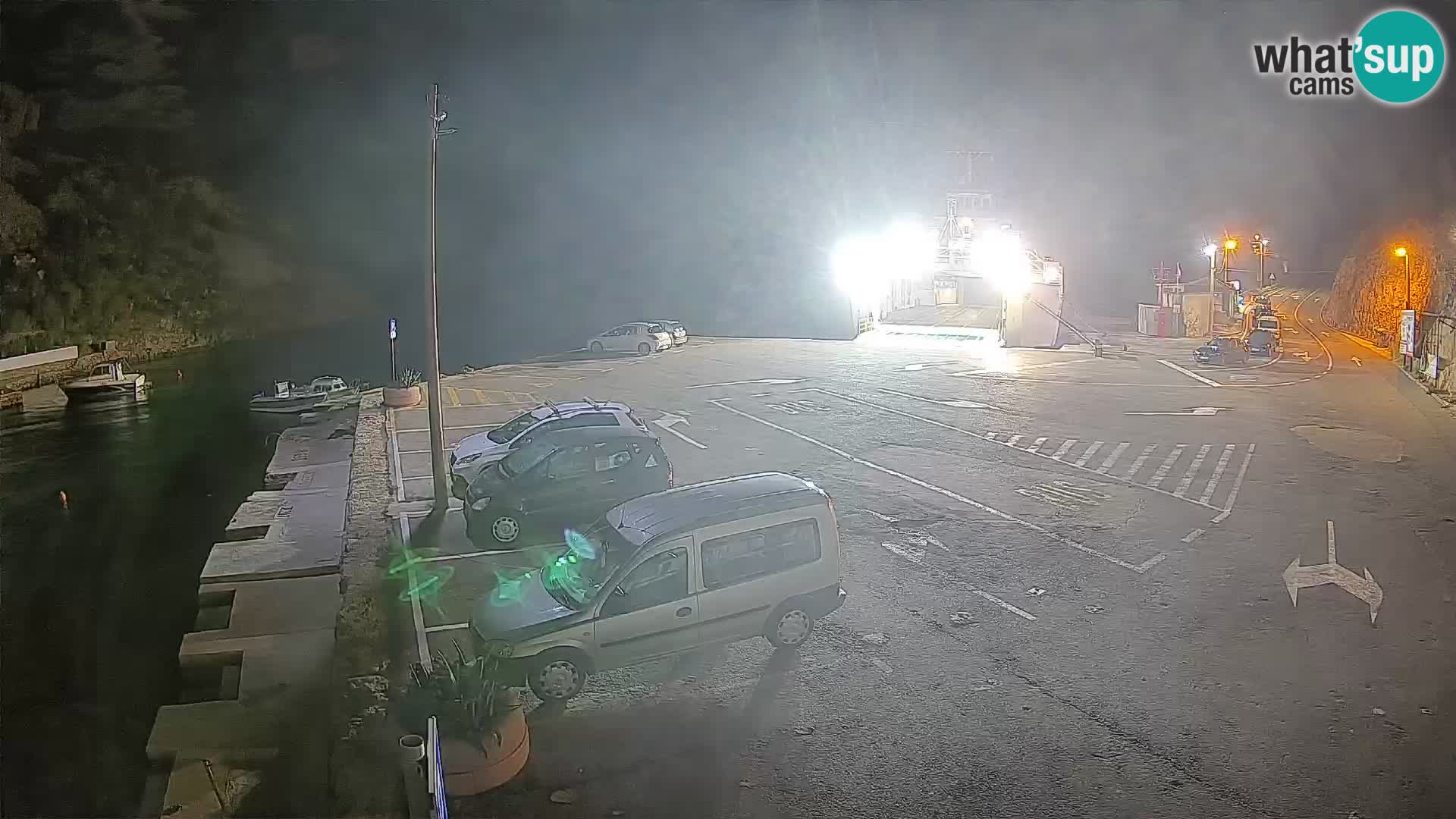 Webcam port de ferry de Prizna – vers l’île de Pag