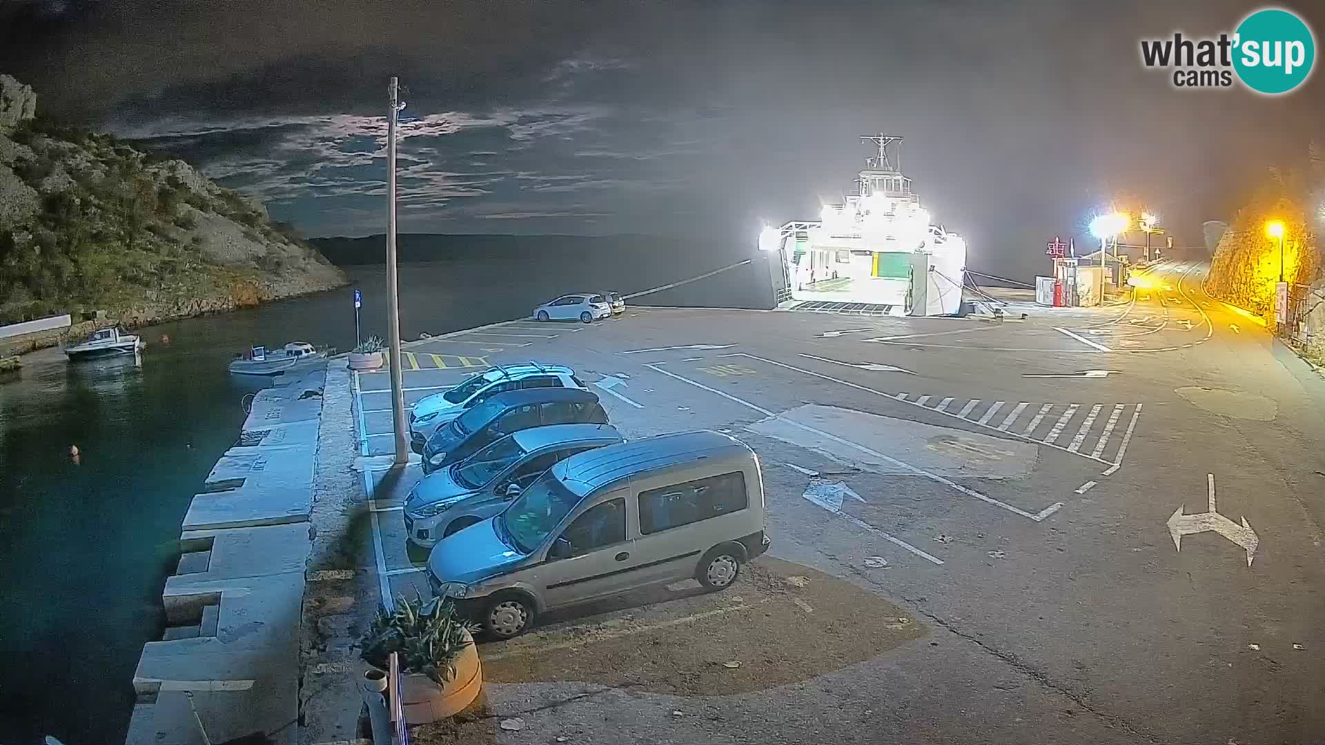 Webcam Fährhafen Prizna – zur Insel Pag