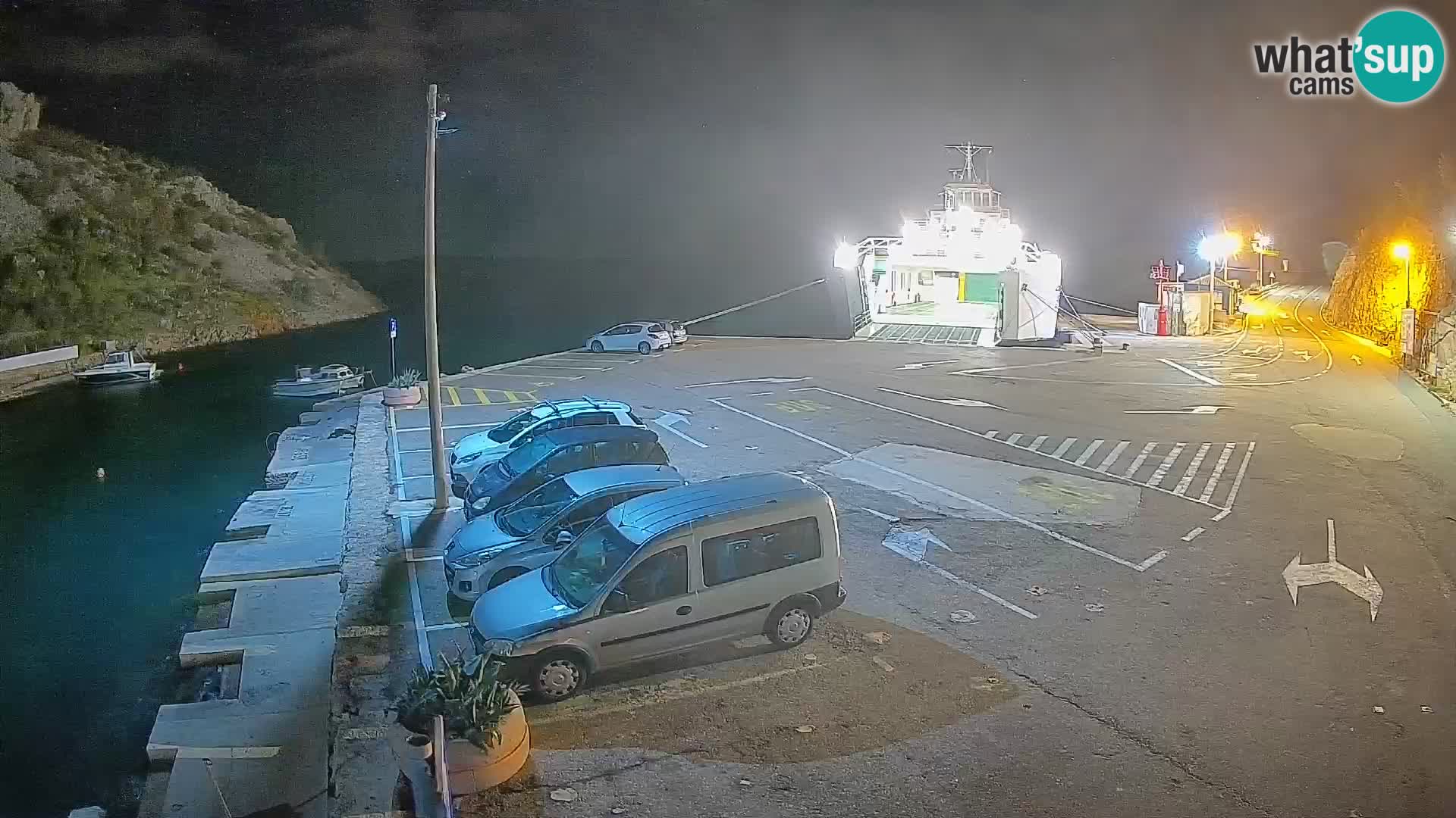 Webcam Fährhafen Prizna – zur Insel Pag