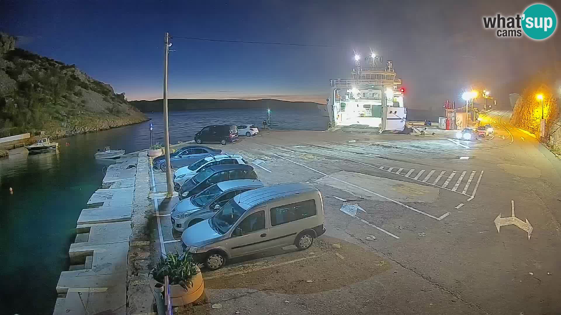 Webcam Prizna ferry port to Pag island