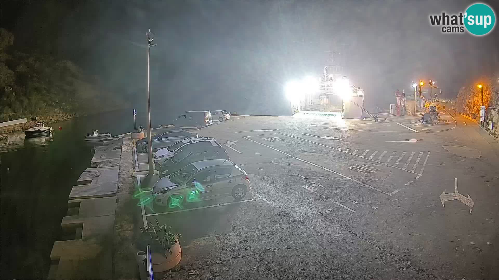 Webcam Prizna ferry port to Pag island