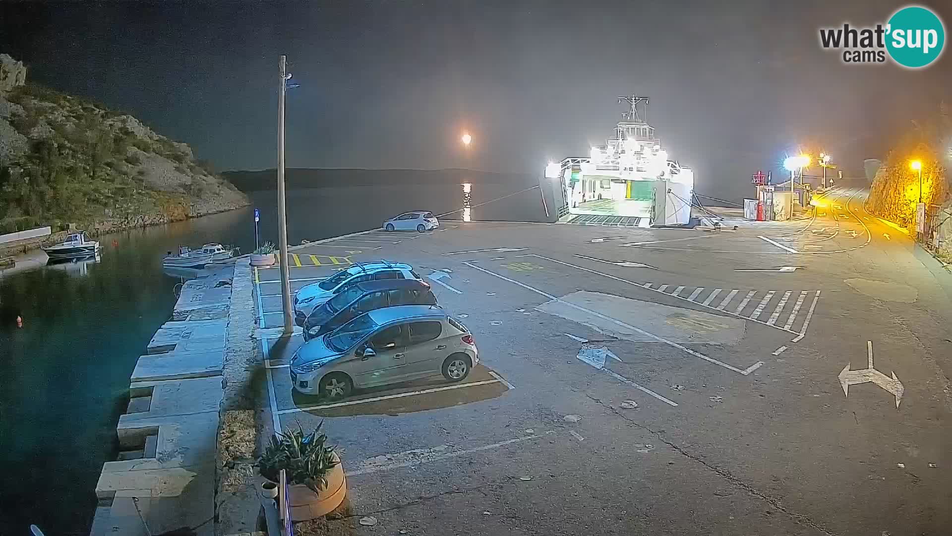 Webcam Prizna ferry port to Pag island