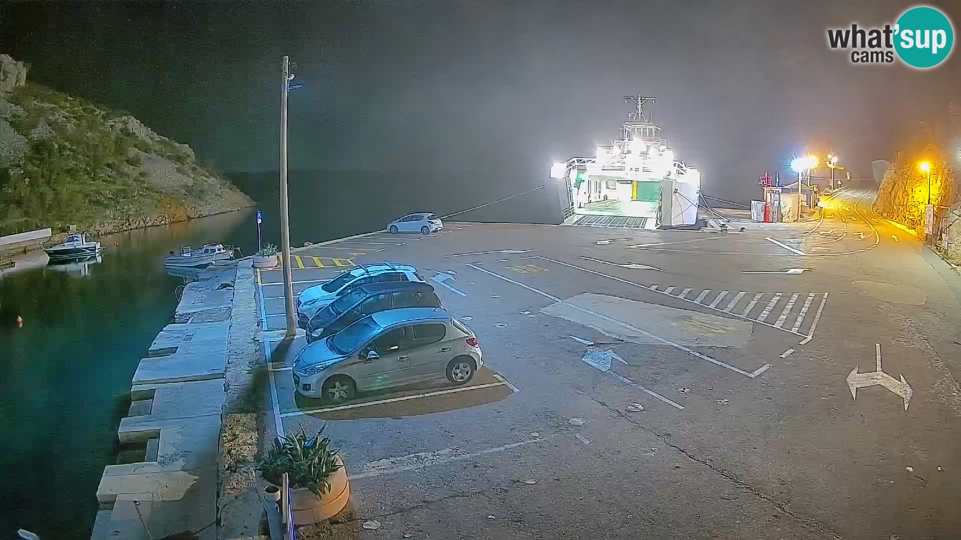 Webcam Prizna ferry port to Pag island