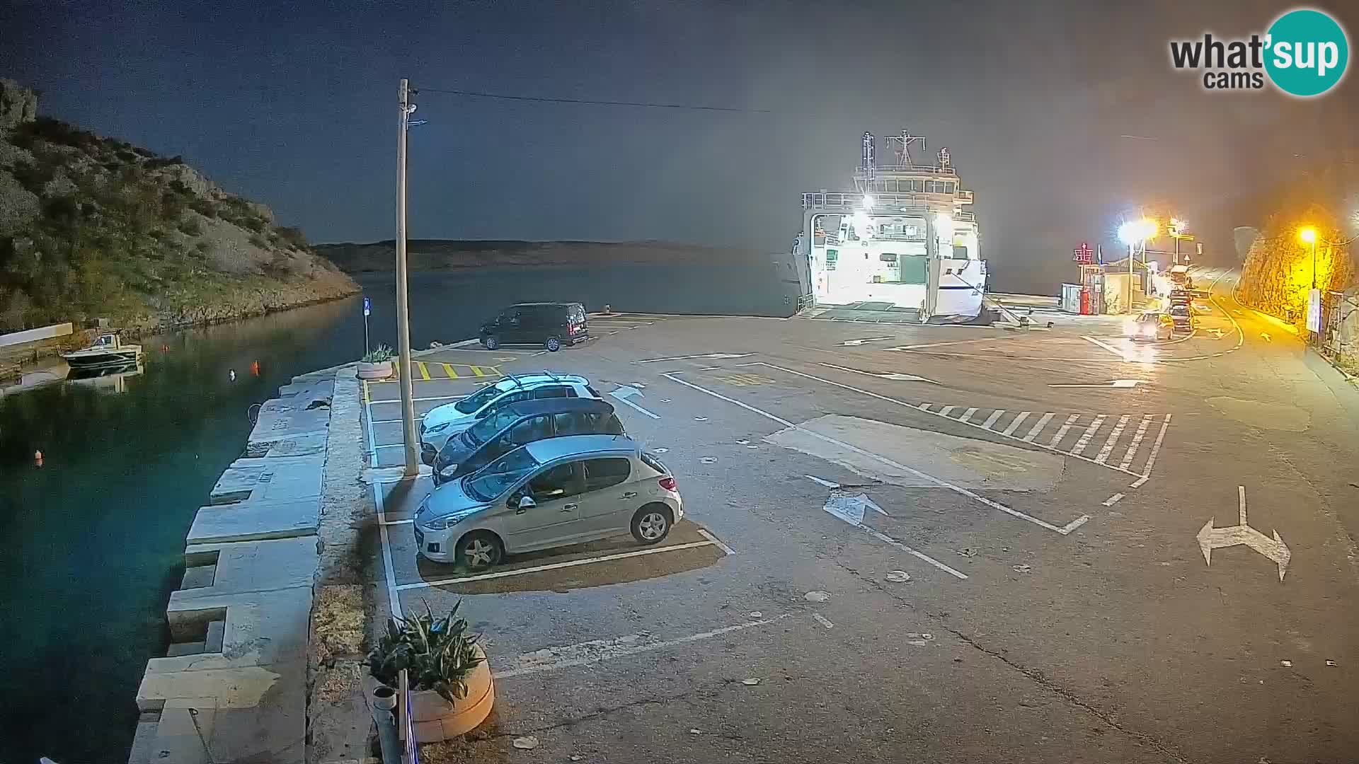 Webcam Prizna ferry port to Pag island