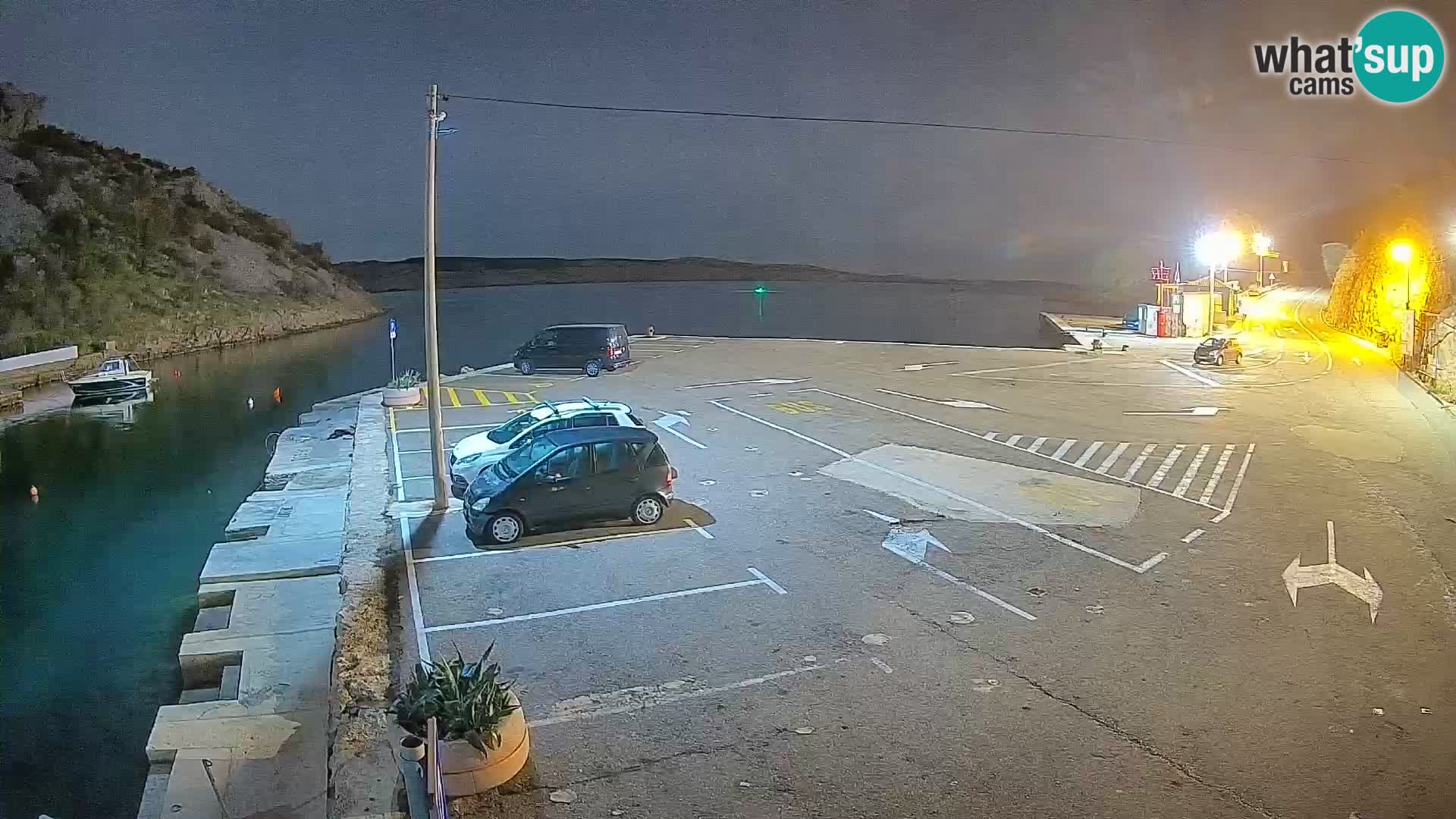 Webcam Prizna ferry port to Pag island